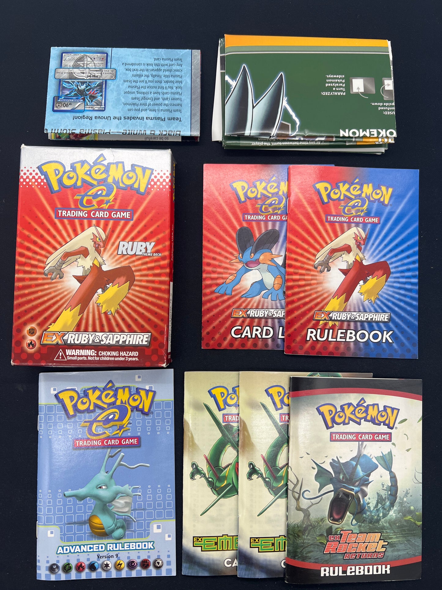 Auction Lot 302: Pokemon Card Ruby Theme Deck EMPTY Box With Accessories