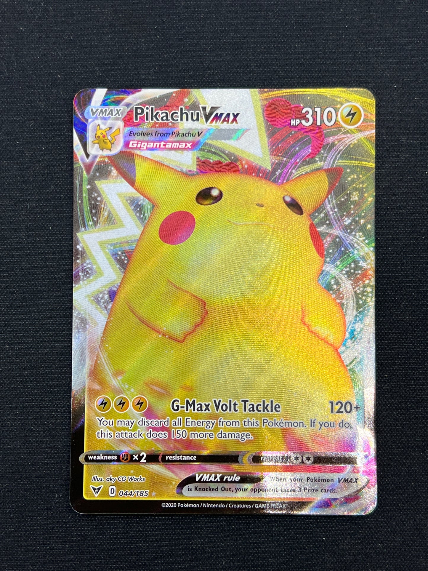 Auction Lot 336: Pokemon Cards Pikachu VMAX Vivid Voltage Conditions Vary
