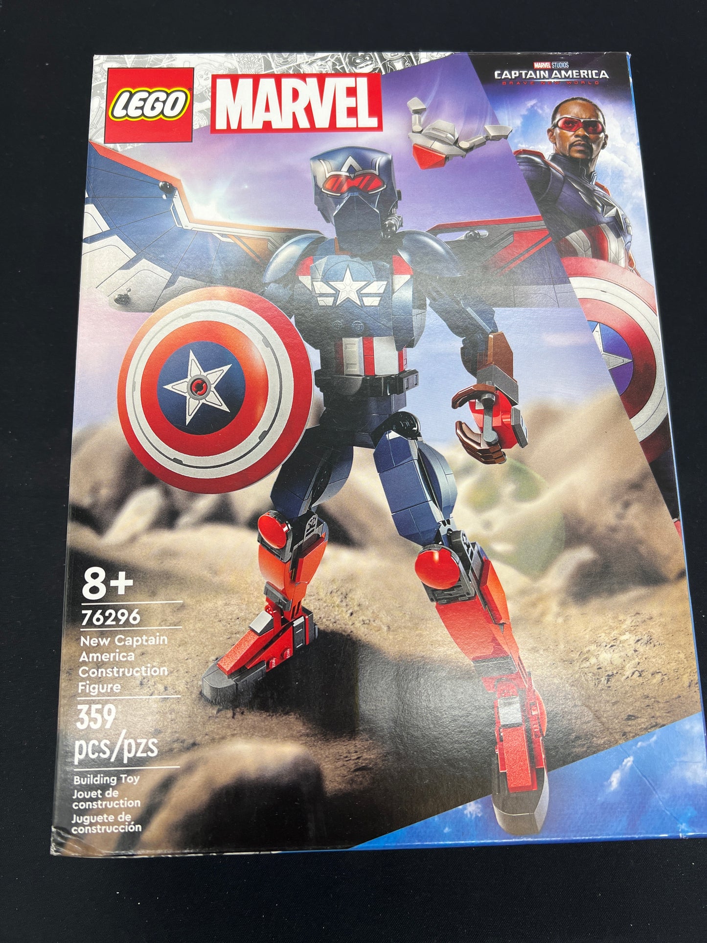 Auction Lot 497: LEGO Marvel New Captain America Construction Figure Sealed