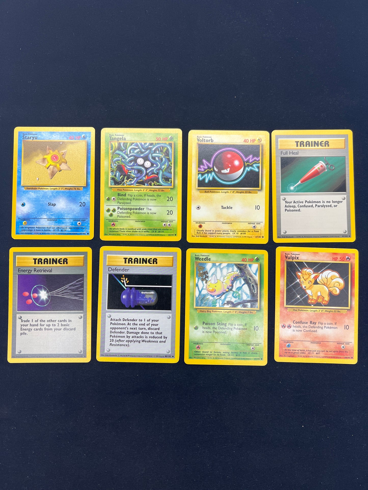 Auction Lot 317: Pokemon Cards Lot of 8 Assorted Base Set Conditions Vary