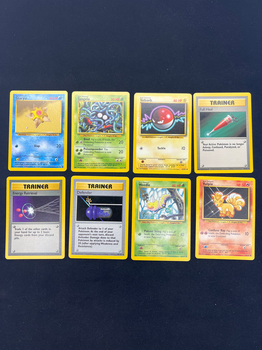 Auction Lot 317: Pokemon Cards Lot of 8 Assorted Base Set Conditions Vary