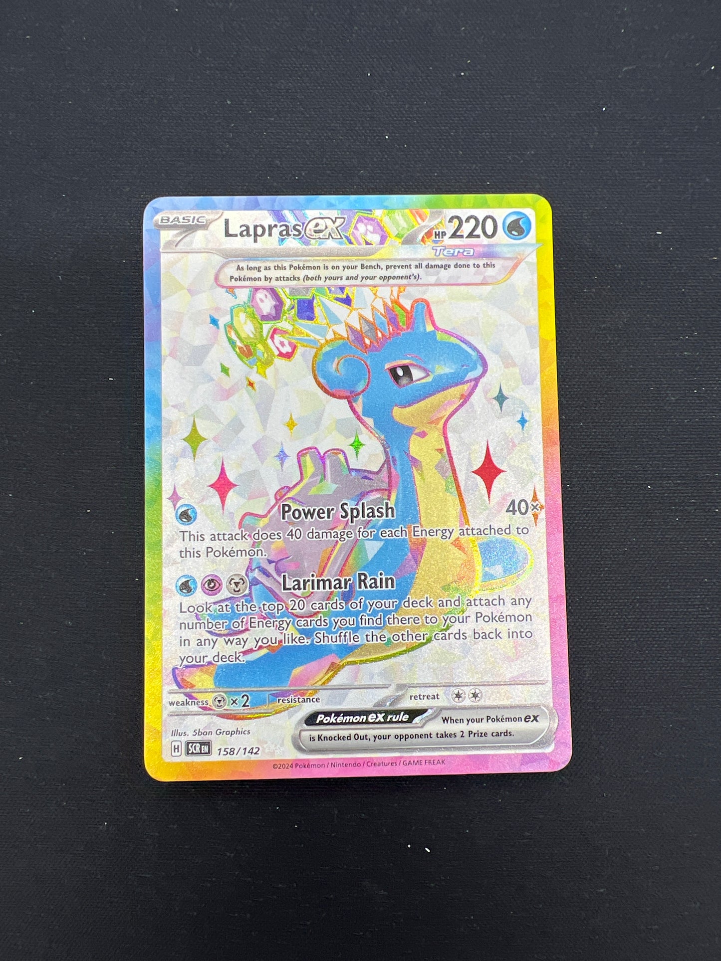 Auction Lot 227: Pokemon Cards Lapras EX Full Art Stellar Crown Conditions Vary
