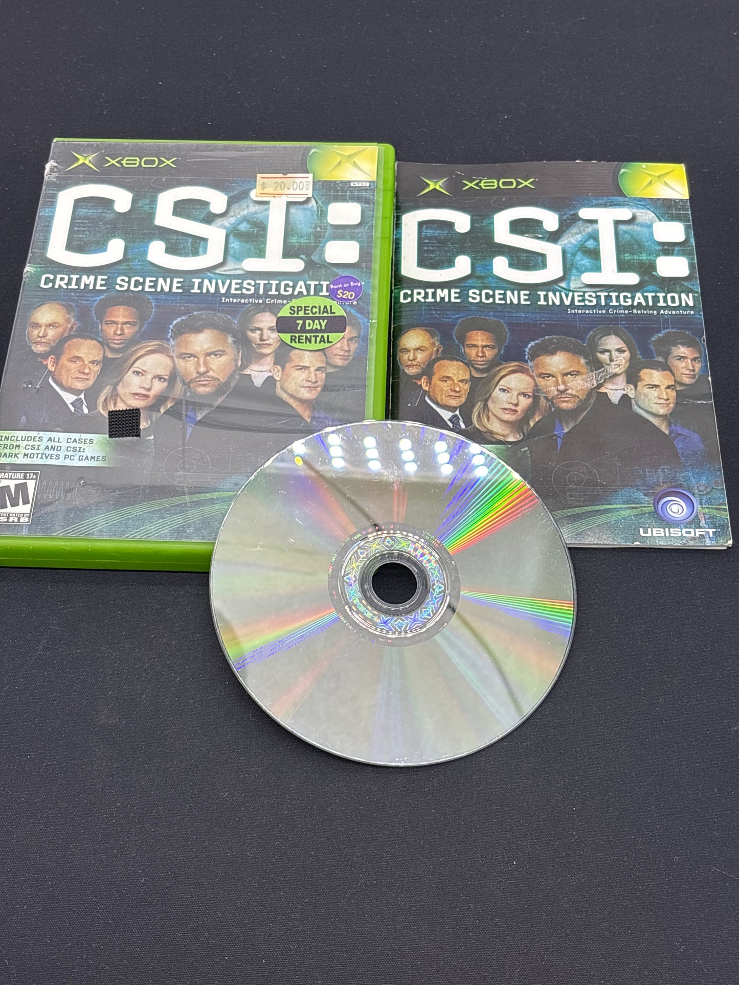 Auction Lot 112: XBOX Video Game CSI: Crime Scene Investigation CIB