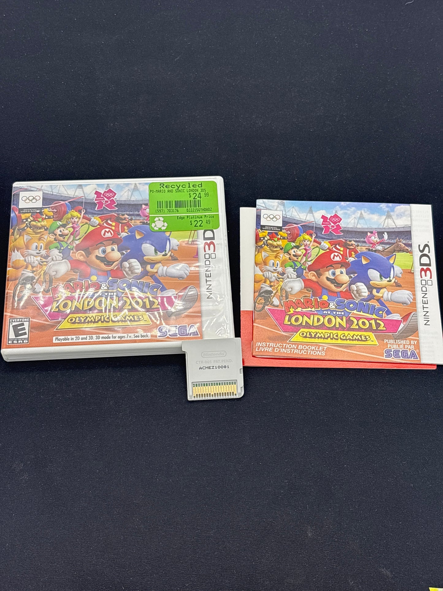 Auction Lot 304: Mario & Sonic at The London 2012 Olympic Games Video Game Nintendo 3DS CIB