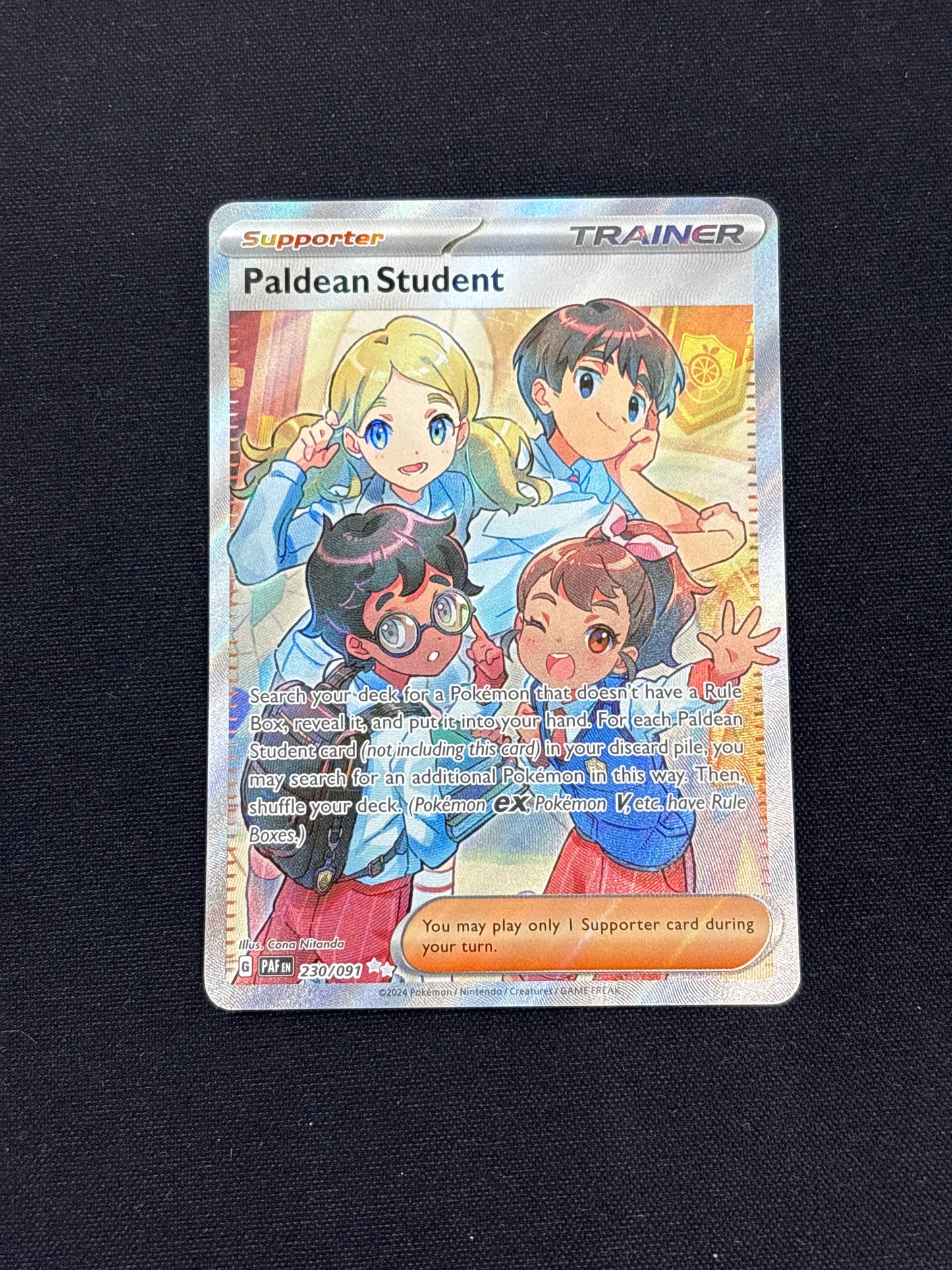 Auction Lot 210: Paldean Student Full Art Card Conditions Vary