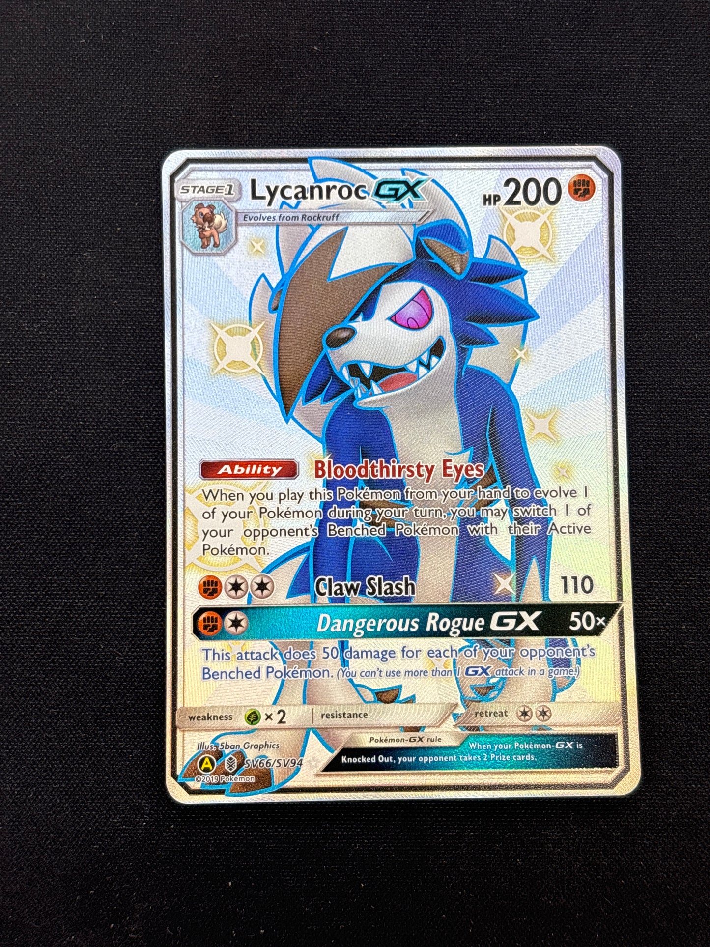 Auction Lot 78: Lycanroc GX Full Art Card Conditions Vary