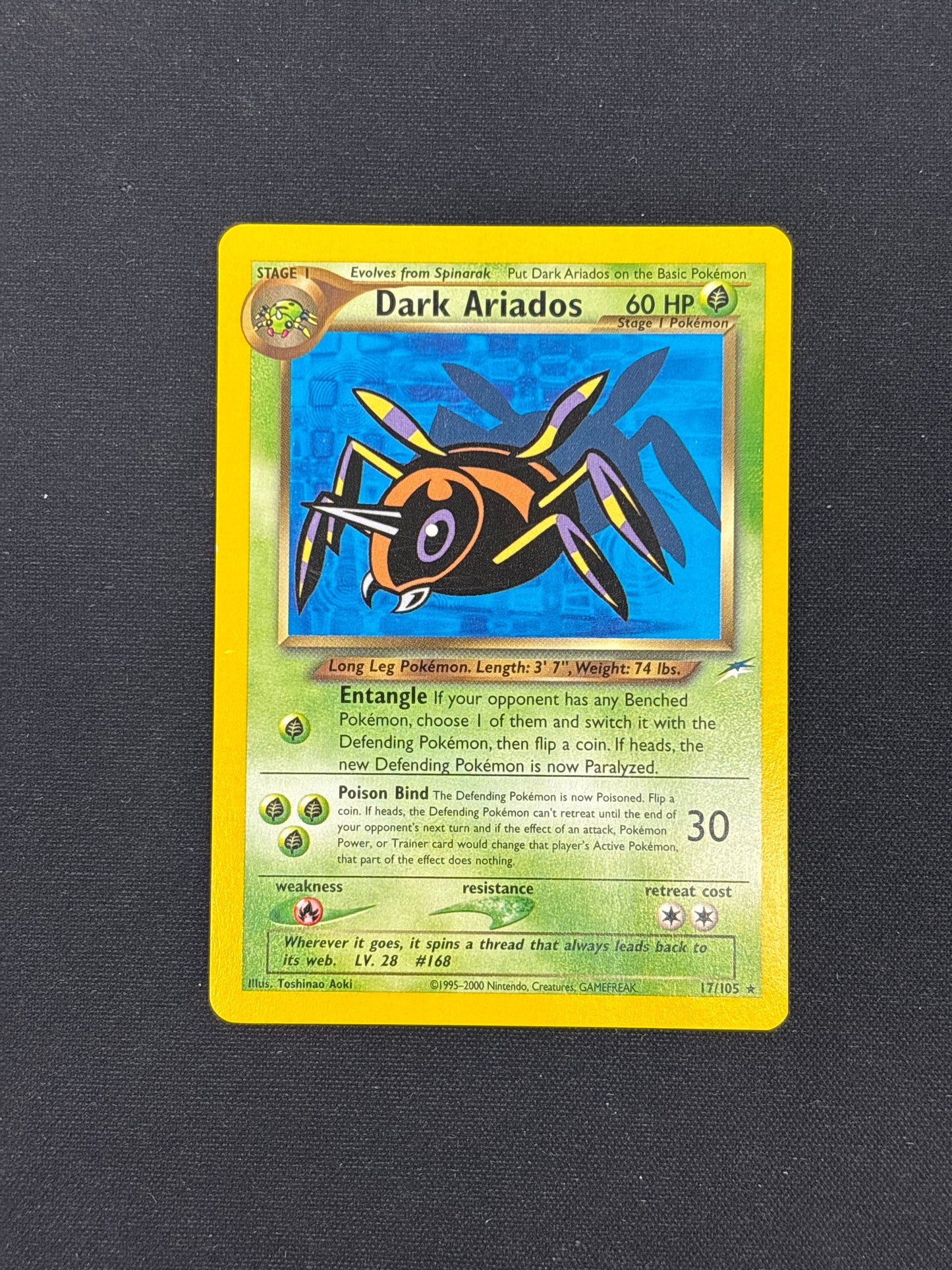 Auction Lot 138: Dark Ariados Pokemon Neo Destiny Card Conditions Vary