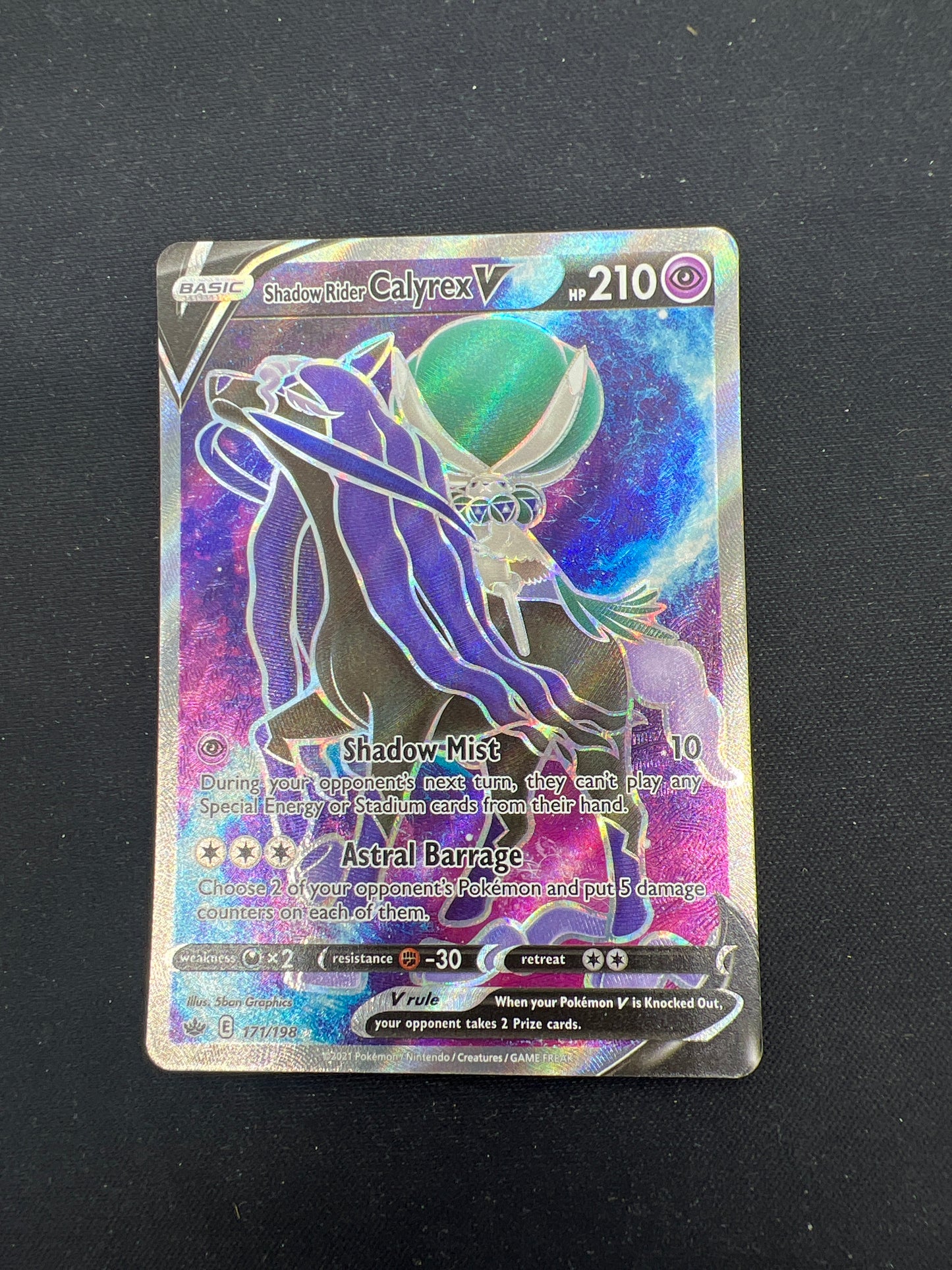 Auction Lot 249: Pokemon Cards Shadow Rider Calyrex V Full Art SWSH Chilling Reign Conditions Vary