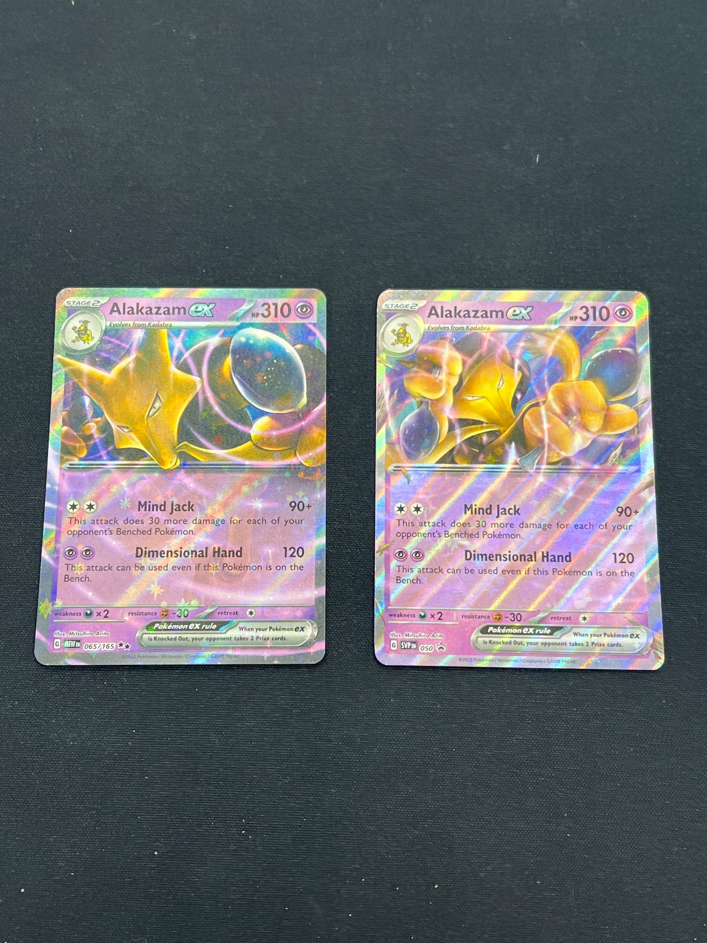 Auction Lot 246: Pokemon Cards Lot of 2 Alakazam EX 151 Conditions Vary