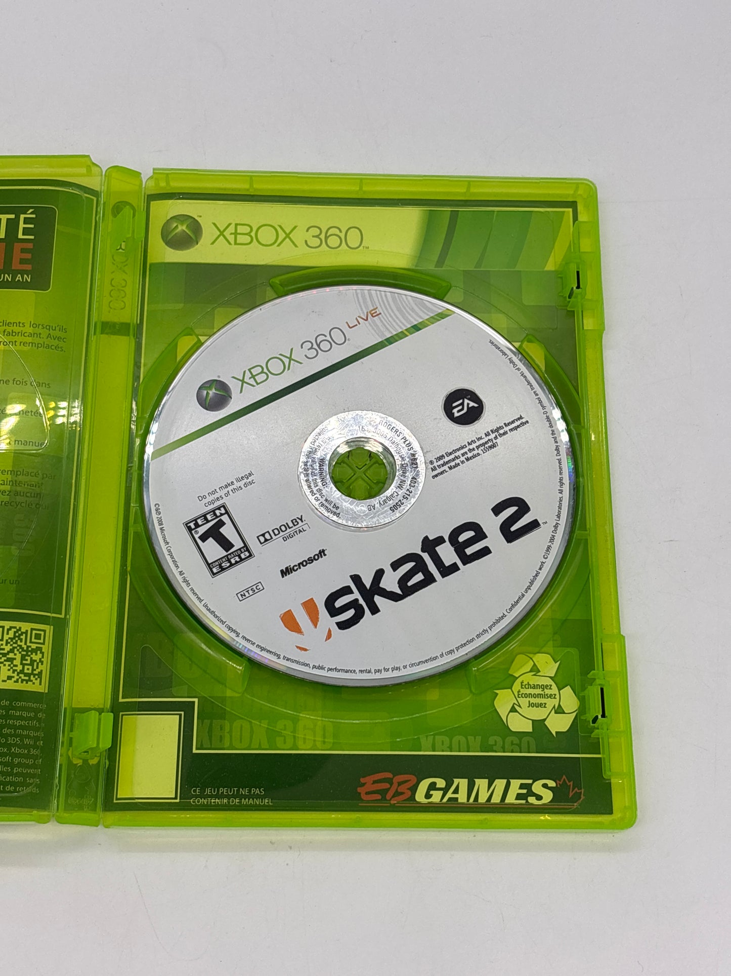 Auction Lot 133: Skate 2 Video Game XBOX 360 Loose