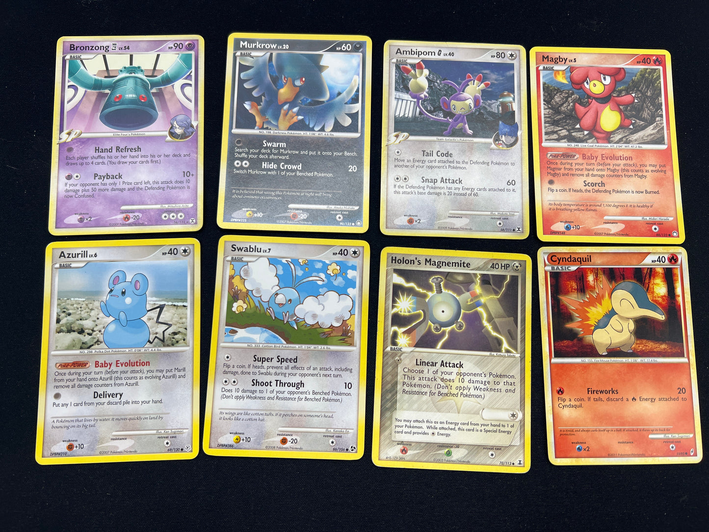 Auction Lot 5: Pokemon Cards Assorted Lot of 8 Mid Era Commons Uncommons Condition Vary