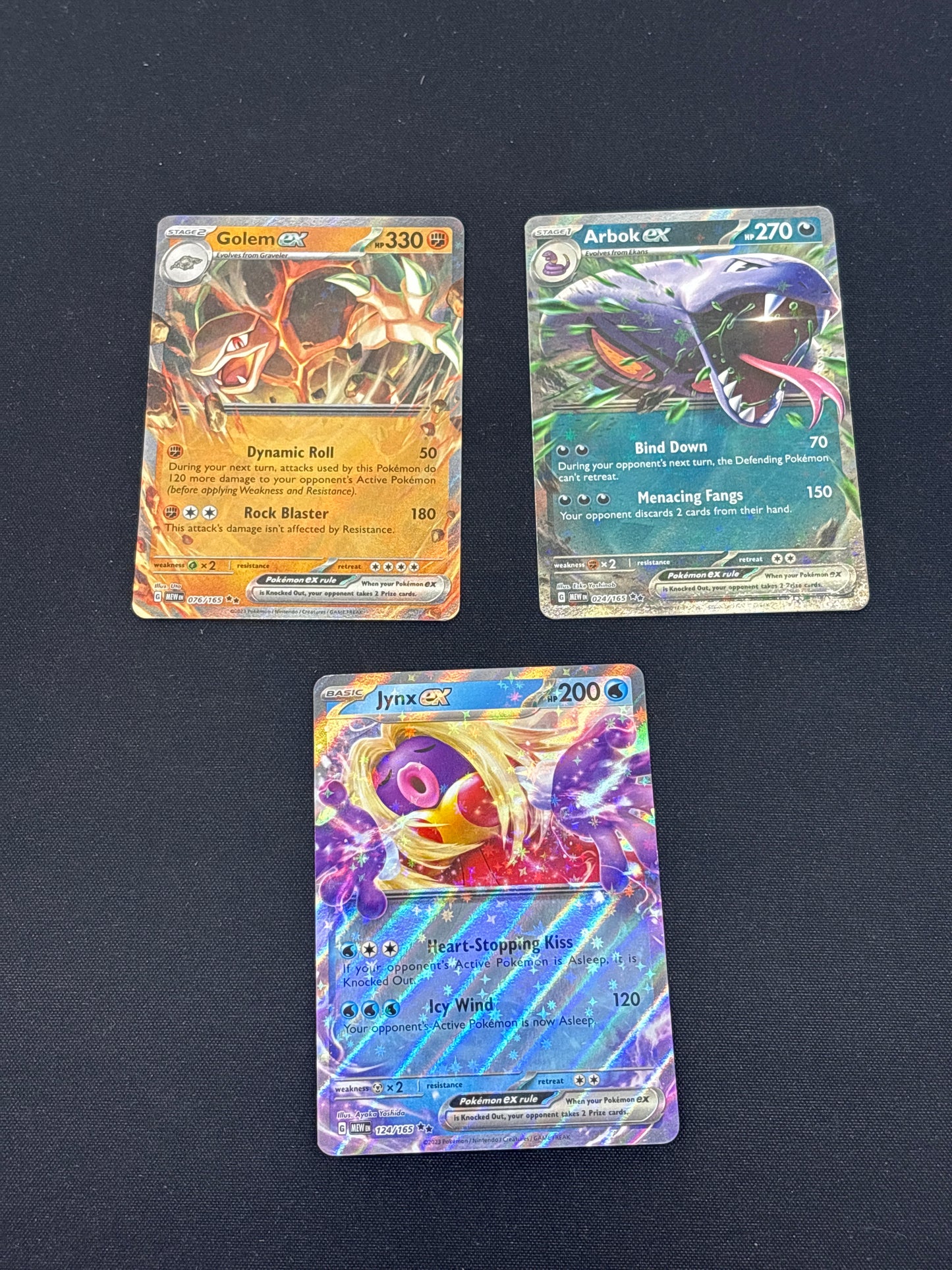 Auction Lot 421: Pokemon Cards Lot of 3 SV 151 EX's Conditions Vary