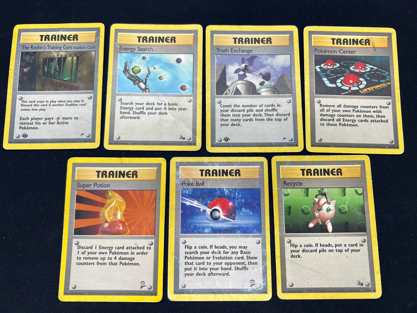 Auction Lot 161: Pokemon Cards WOTC Era Assorted Lot of 7 Trainers Conditions Vary