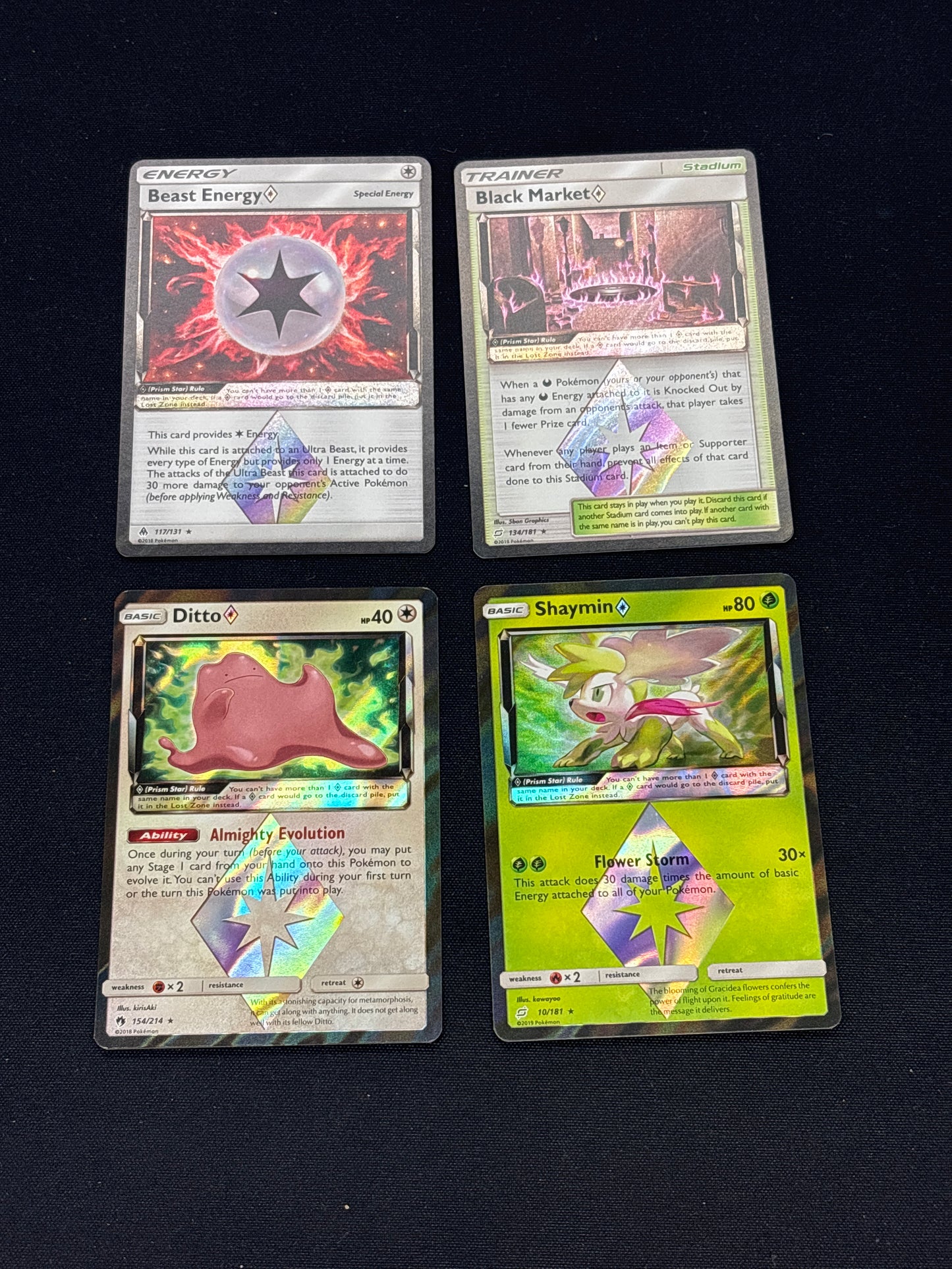 Auction Lot 235: Pokemon Cards Prism Holo Card Lot Conditions Vary