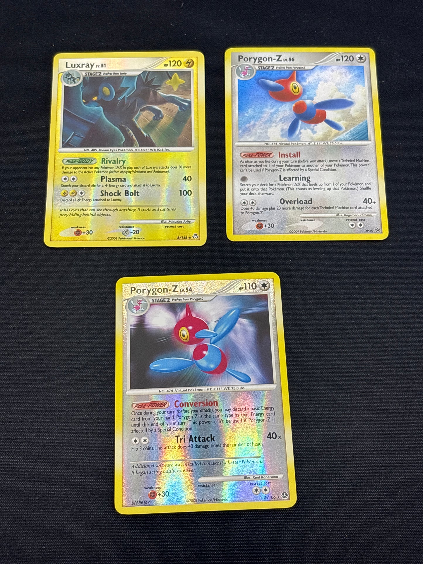 Auction Lot 449: Pokemon Cards Assorted Lot of 3 Reverse Holo & Holo Rares Conditions Vary