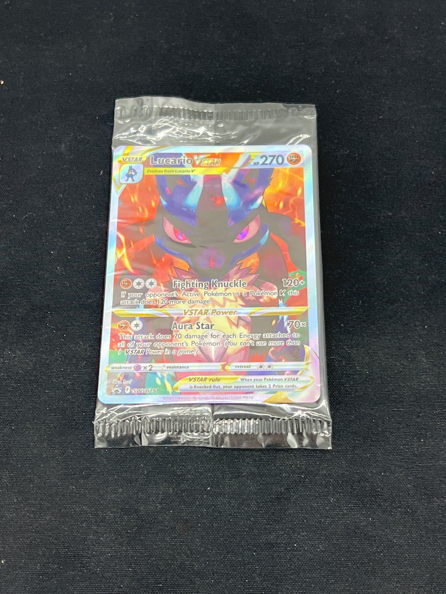 Auction Lot 260: Pokemon Cards Lucario VSTAR ETB Promo Sealed Crown Zenith Conditions Vary