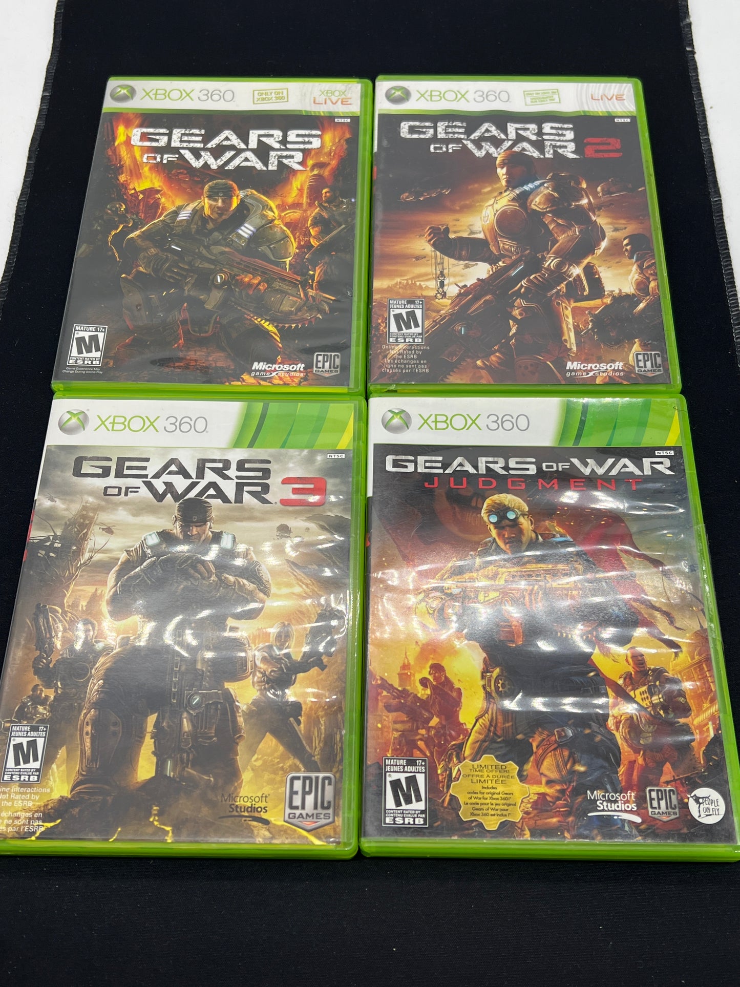Auction Lot 198: XBOX 360 Game Lot of 4 Gears of War 2 3 Judgement