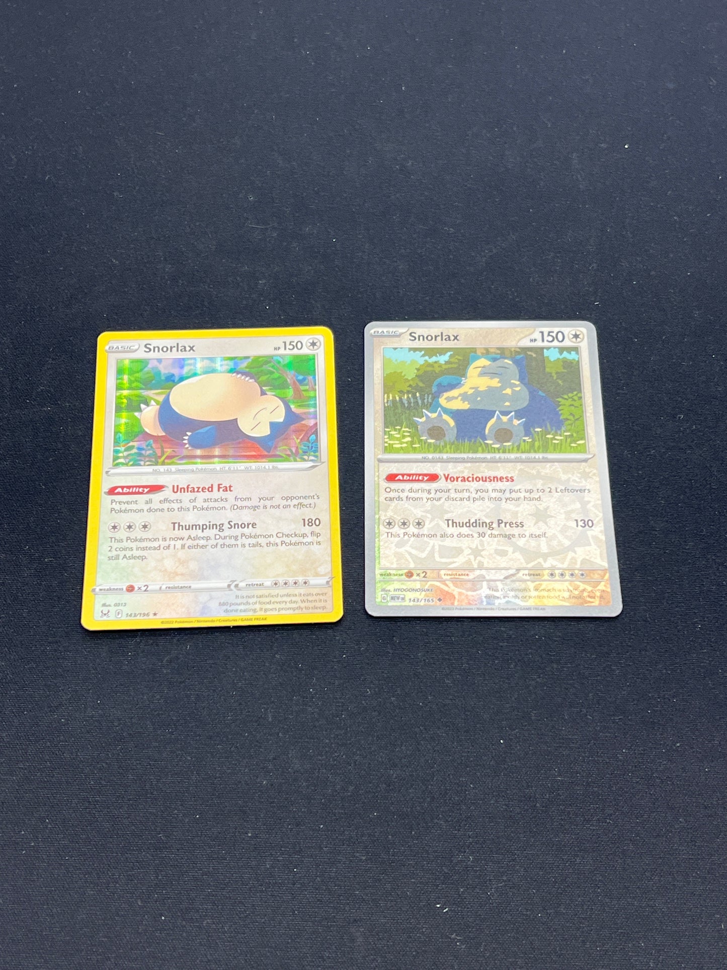 Auction Lot 230: Pokemon Cards Lot of 2 Snorlax Holos Conditions Vary