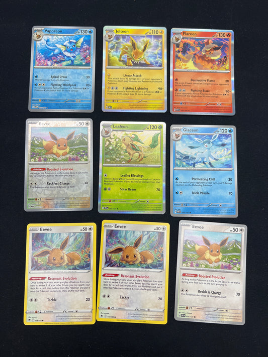 Auction Lot 308: Pokemon Cards Eeveelution Card Lot Conditions Vary