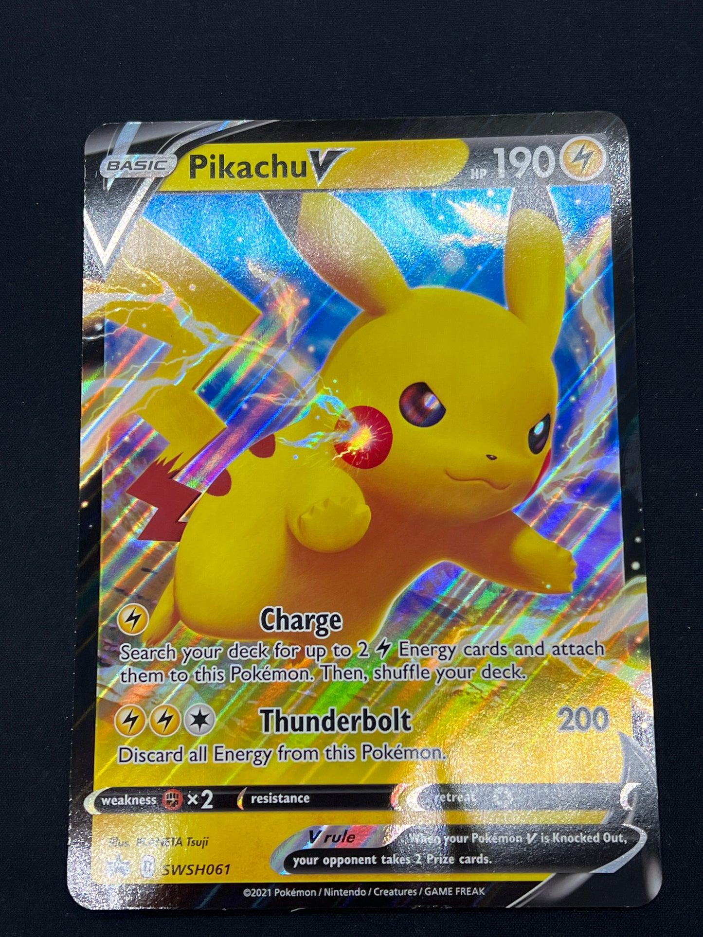 Auction Lot 100: Pokemon Cards Pikachu V Jumbo Conditions Vary