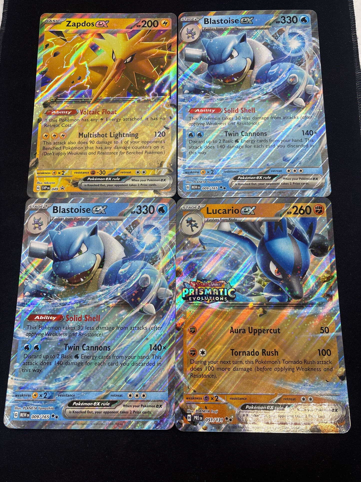 Auction Lot 178: Pokemon Cards JUMBO Lot of 4 Assorted 151 Prismatic Evolutions Promos Conditions Vary