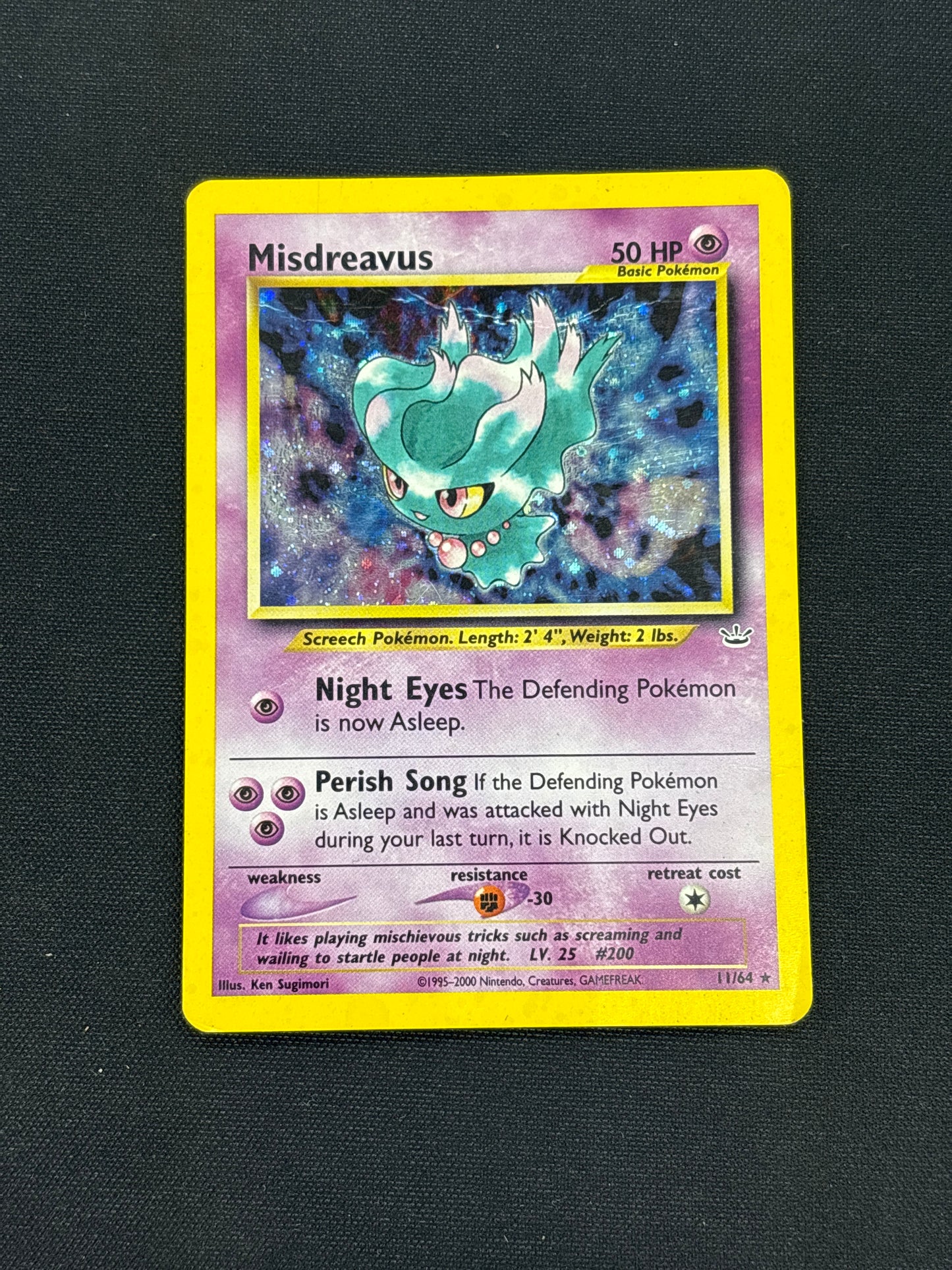 Auction Lot 183: Misdreavus Holo Pokemon Neo Revelation Card Conditions Vary