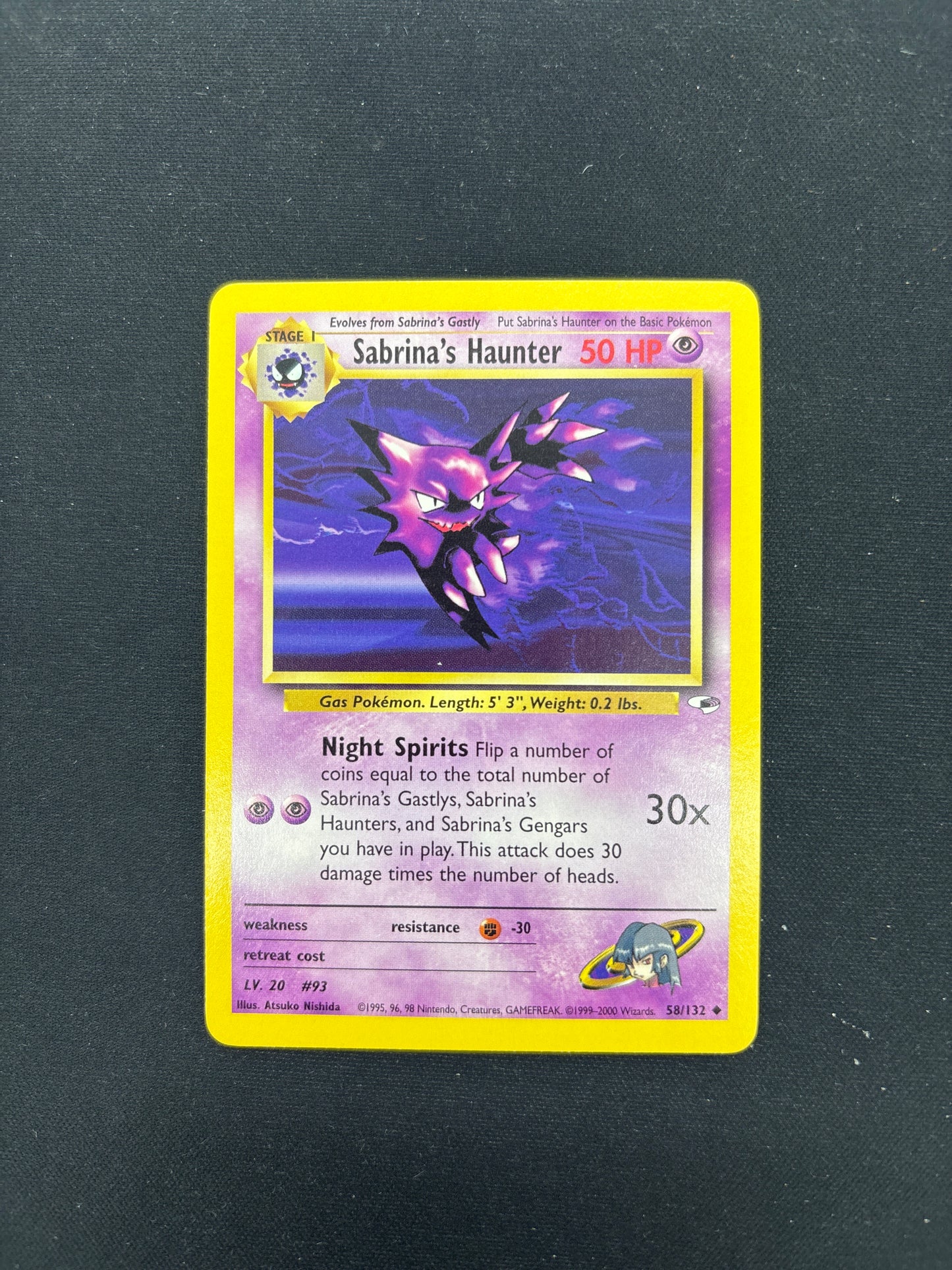 Auction Lot 181: Pokemon Card Sabrina's Haunter Gym Heroes Conditions Vary