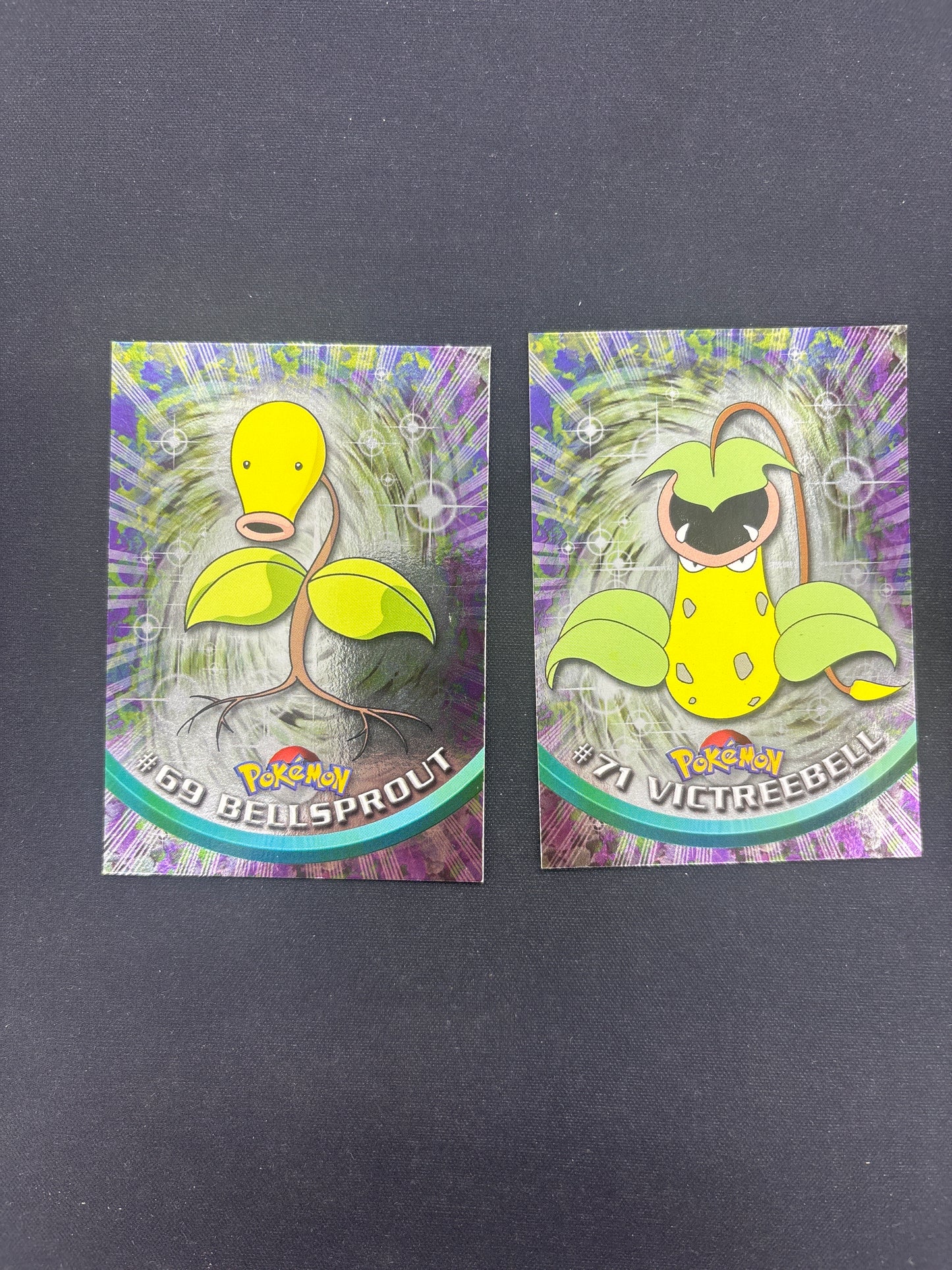 Auction Lot 63: Pokemon Topps Chrome Cards Victreebel Evolution Line Foil Conditions Vary