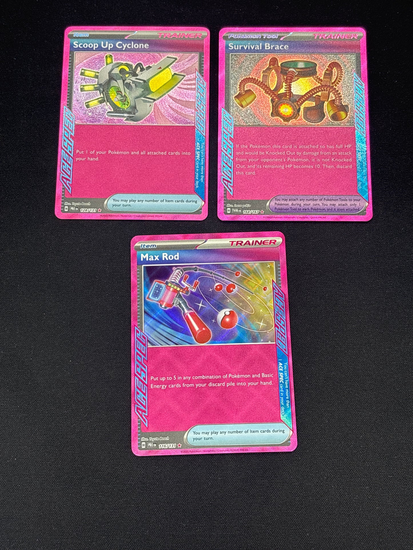 Auction Lot 251: Pokemon Cards Lot of 3 Ace Specs Conditions Vary