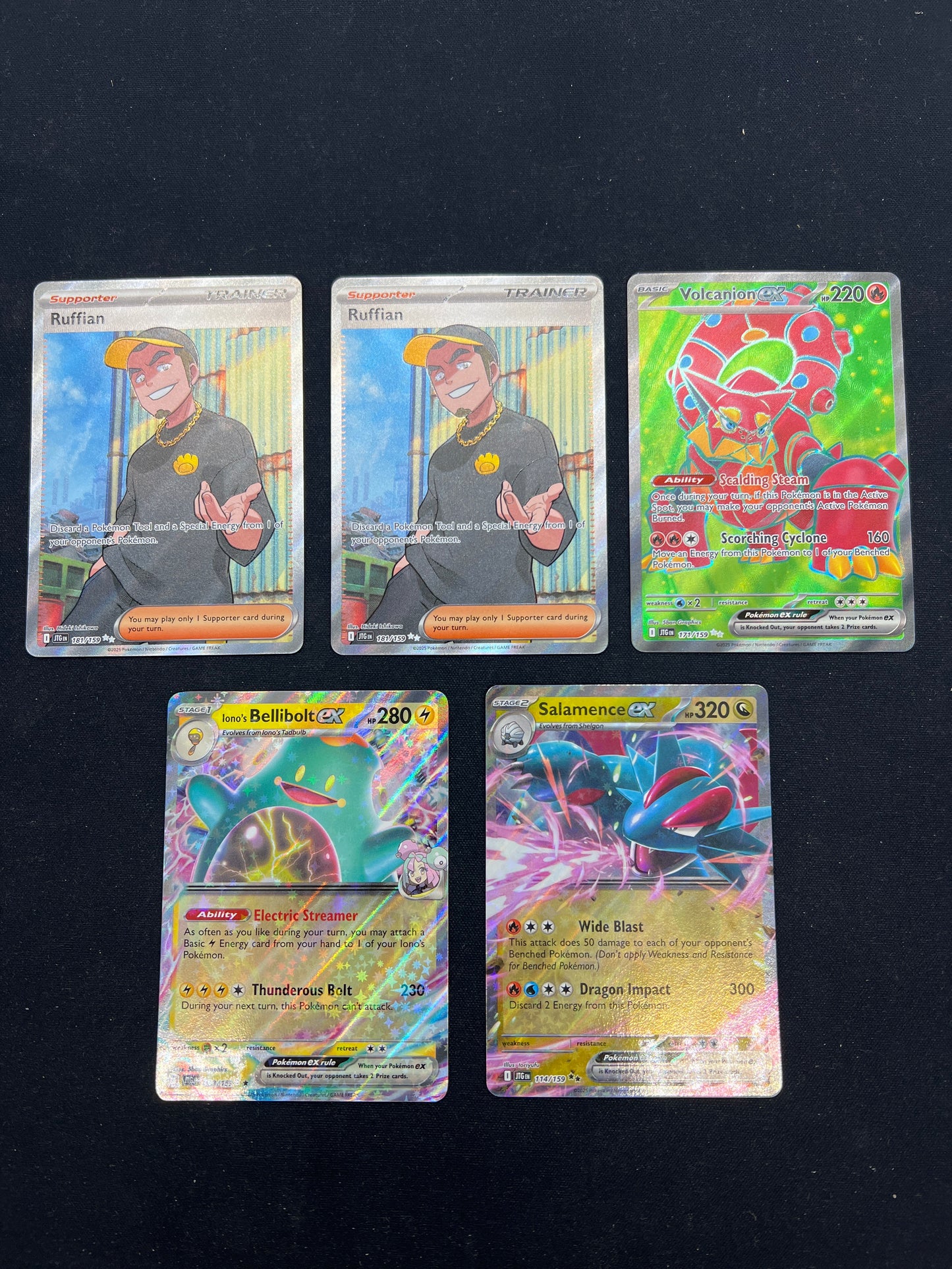 Auction Lot 66: Pokemon Cards Lot of 5 Journey Together EX and Full Arts Conditions Vary