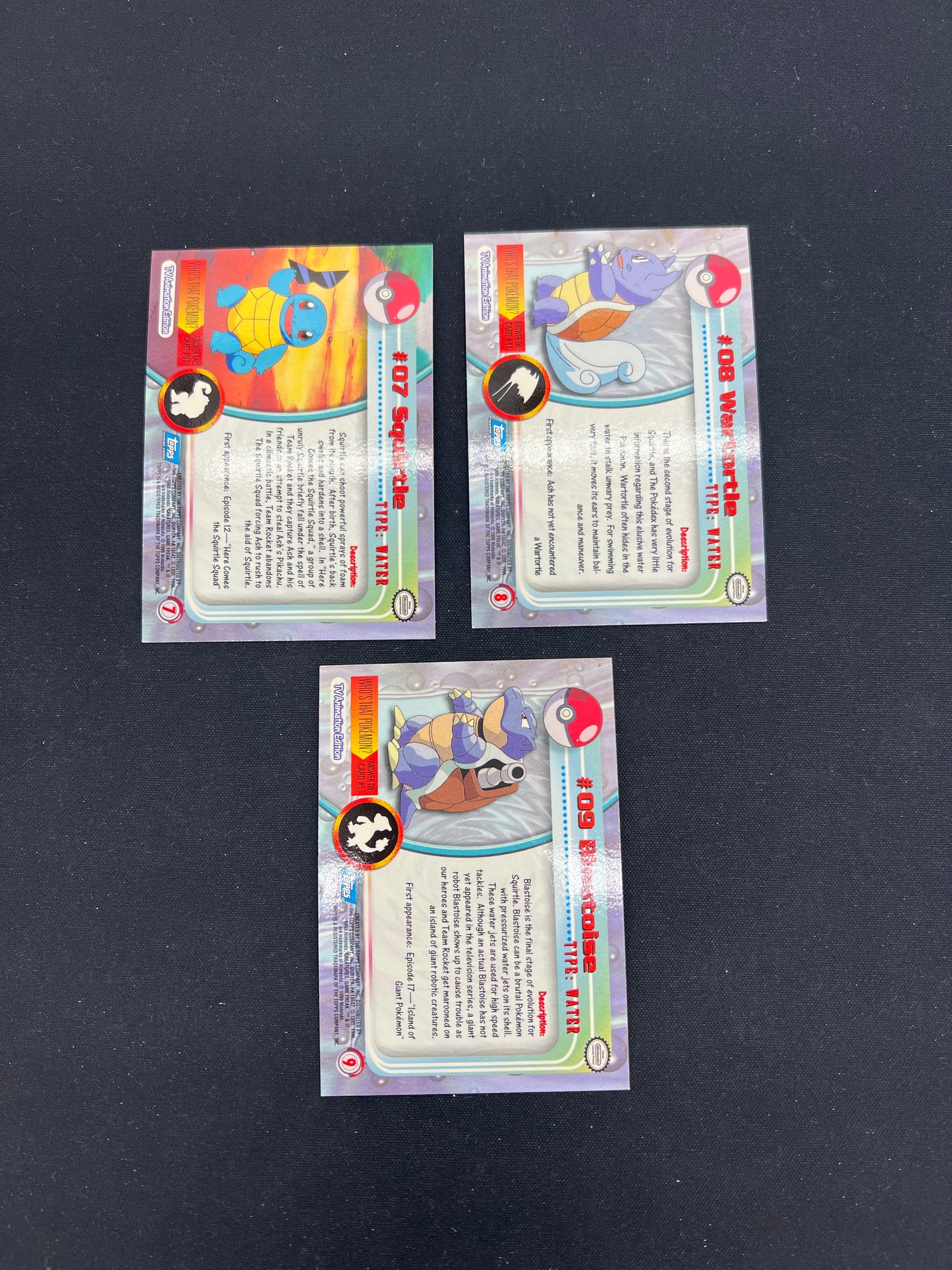 Auction Lot 18: Pokemon Topps Cards Blastoise Holo Evolution Line Conditions Vary
