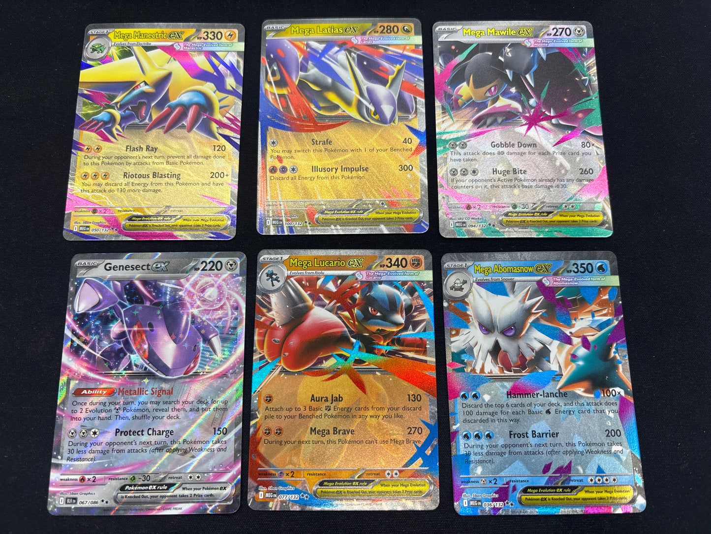 Auction Lot 164: Pokemon Cards Lot of 6 Assorted EX Double Rares Conditions Vary