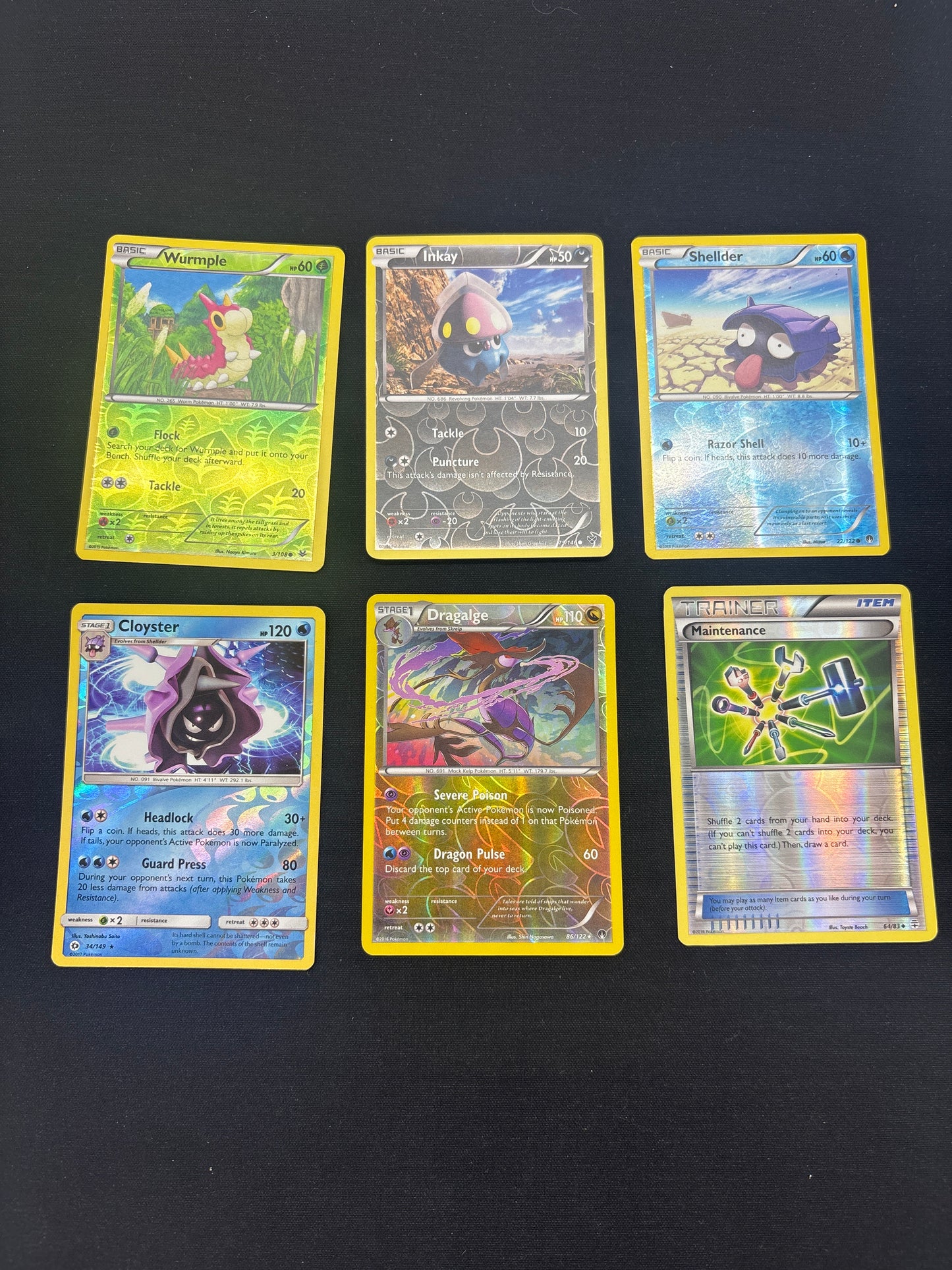 Auction Lot 115: Pokemon Cards Lot of 6 Reverse Holo Conditions Vary