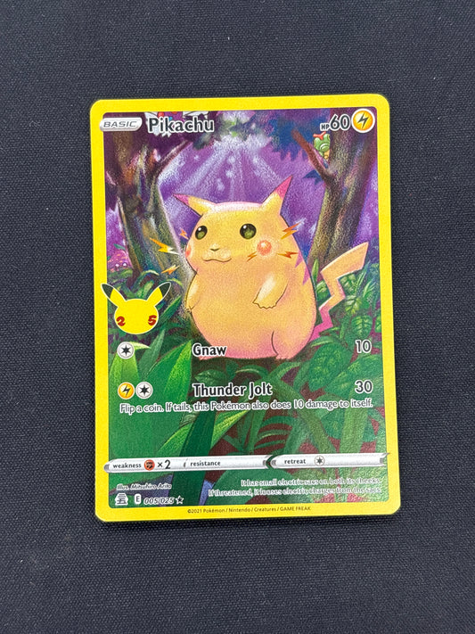 Auction Lot 37: Pikachu Celebrations Full Art Holo Card Lot 2 Conditions Vary