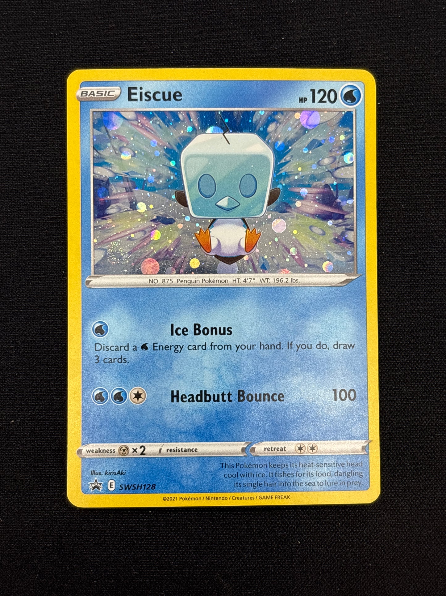Auction Lot 168: Pokemon Card Eiscue SWSH Promo Conditions Vary
