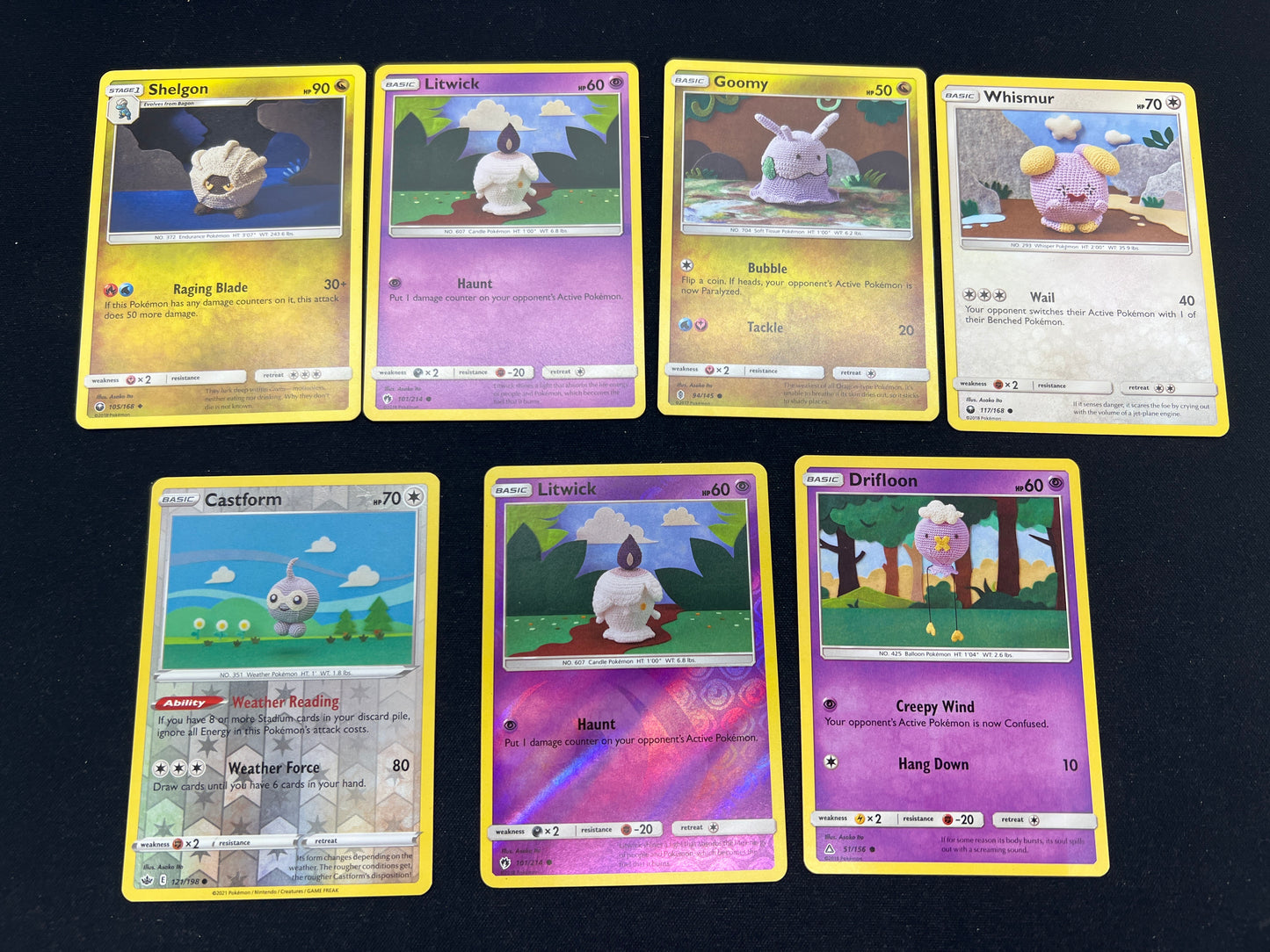 Auction Lot 113: Pokemon Cards Lot of 8 Asako Ito Crochet Commons Uncommons Conditions Vary