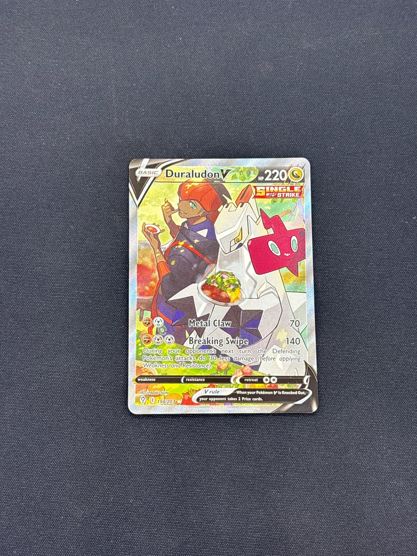 Auction Lot 173: Duraludon V Alt Art 198/203 Pokemon Evolving Skies Card Conditions Vary