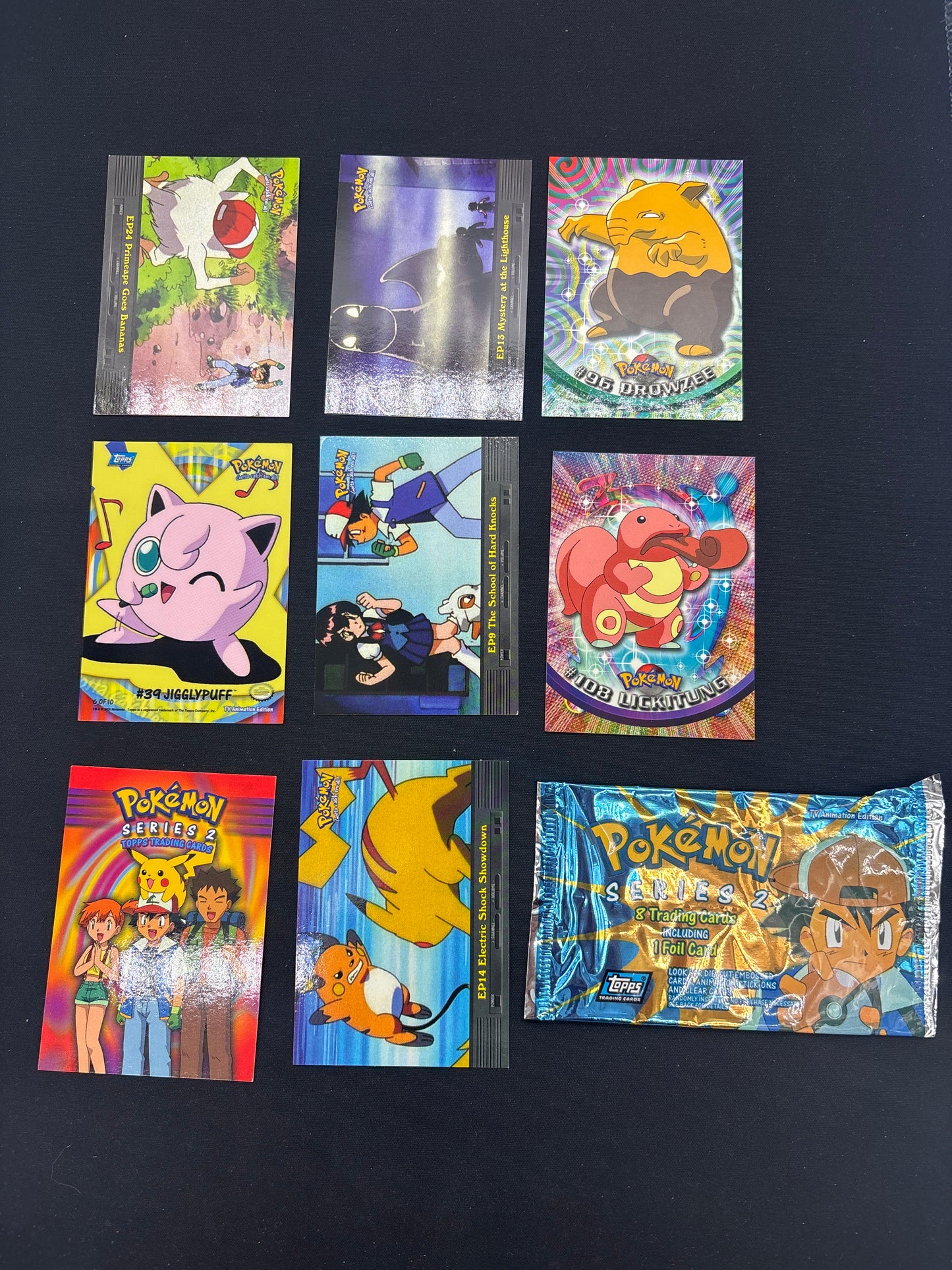 Auction Lot 228: Pokemon Cards Lot of 8 Topps 1999 Series 2 Conditions Vary