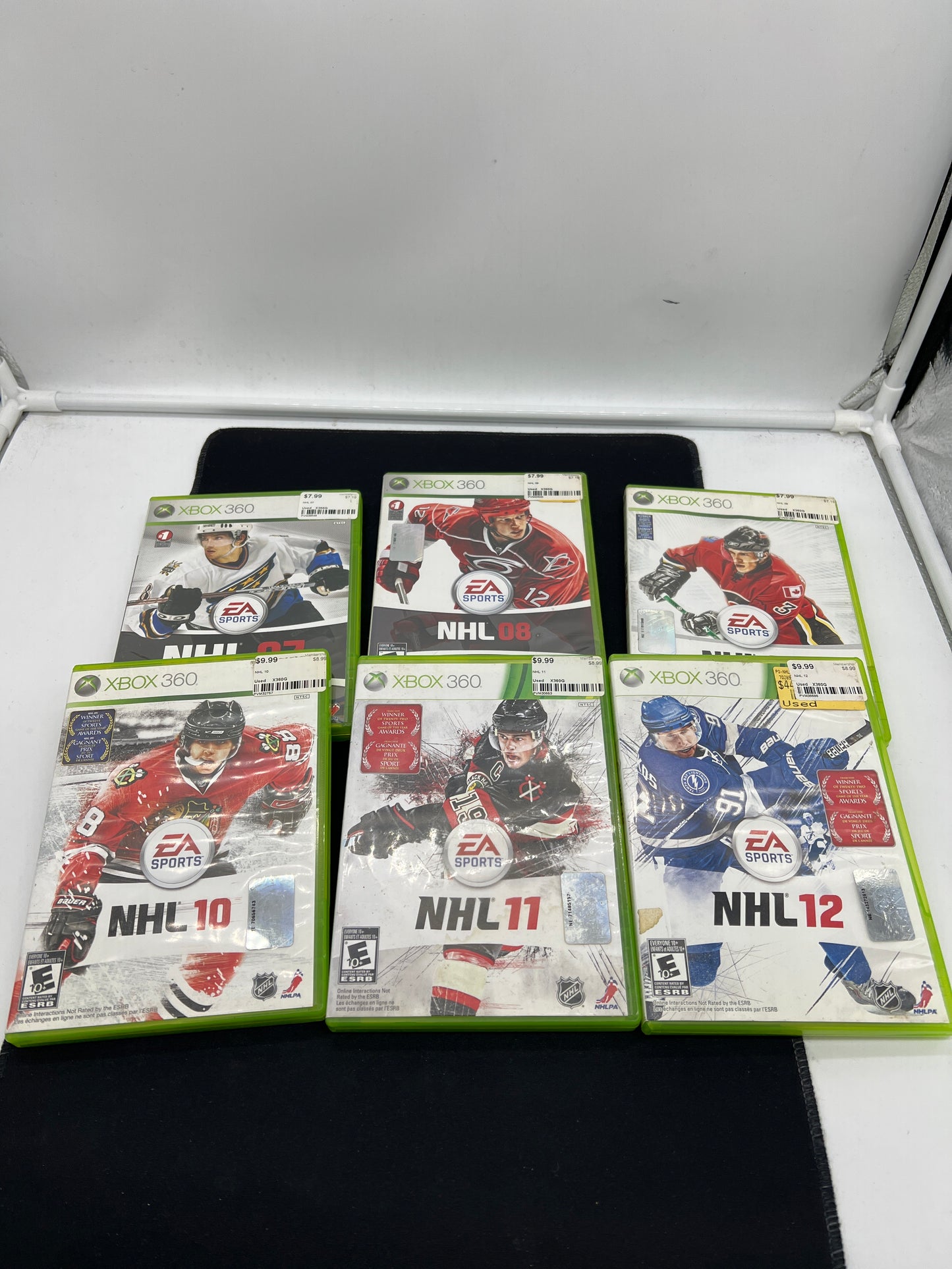 Auction Lot 133: XBOX 360 Video Game Lot of 6 NHL 07 08 09 10 11 12