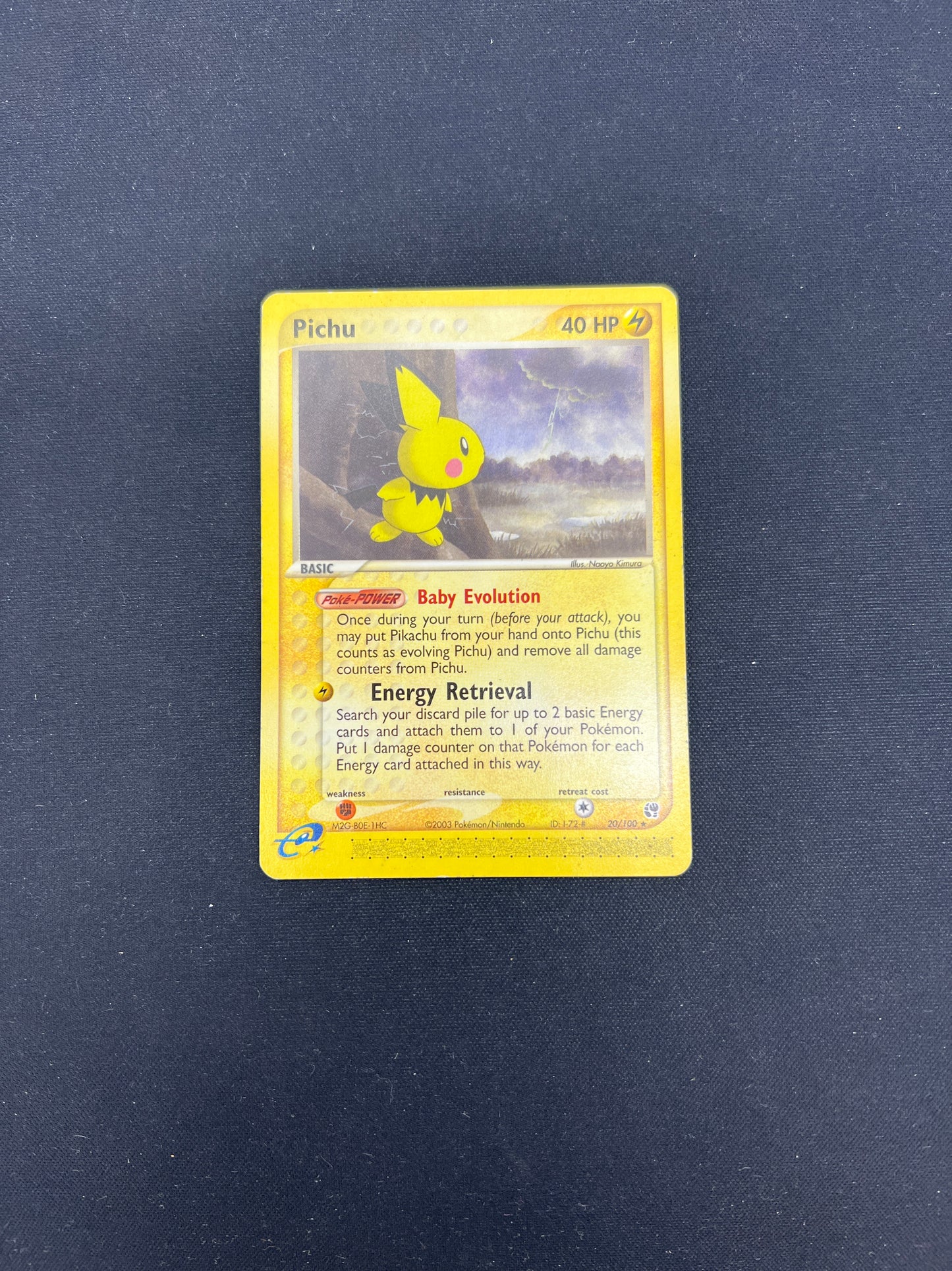 Auction Lot 416: Pokemon Cards Pichu 20/100 Sandstorm Common Condition Vary