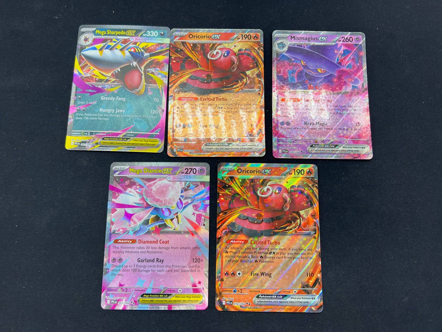 Auction Lot 174: Pokemon Cards Lot of 5 Phantasmal Flames EX Double Rares Condition Vary