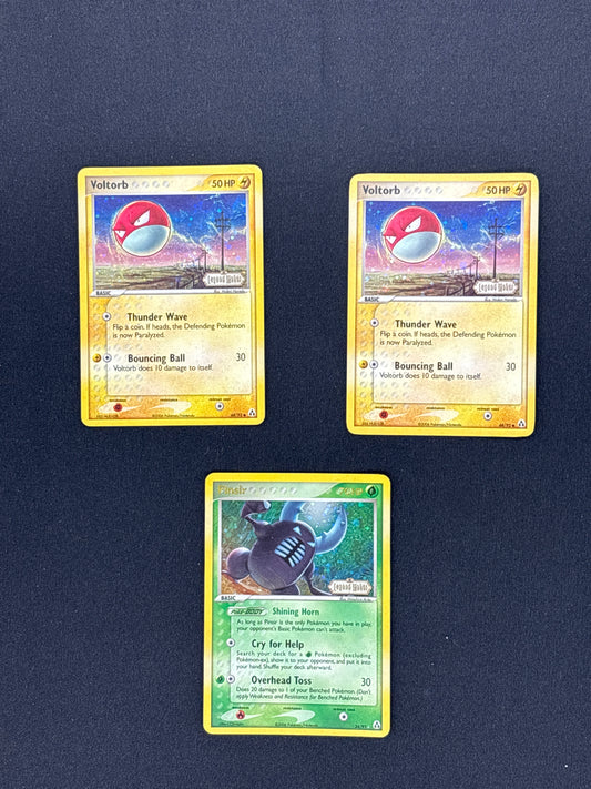 Auction Lot 33: Pokemon EX Era Holo Stamped Cards Common Rare Lot 3 Condition Vary