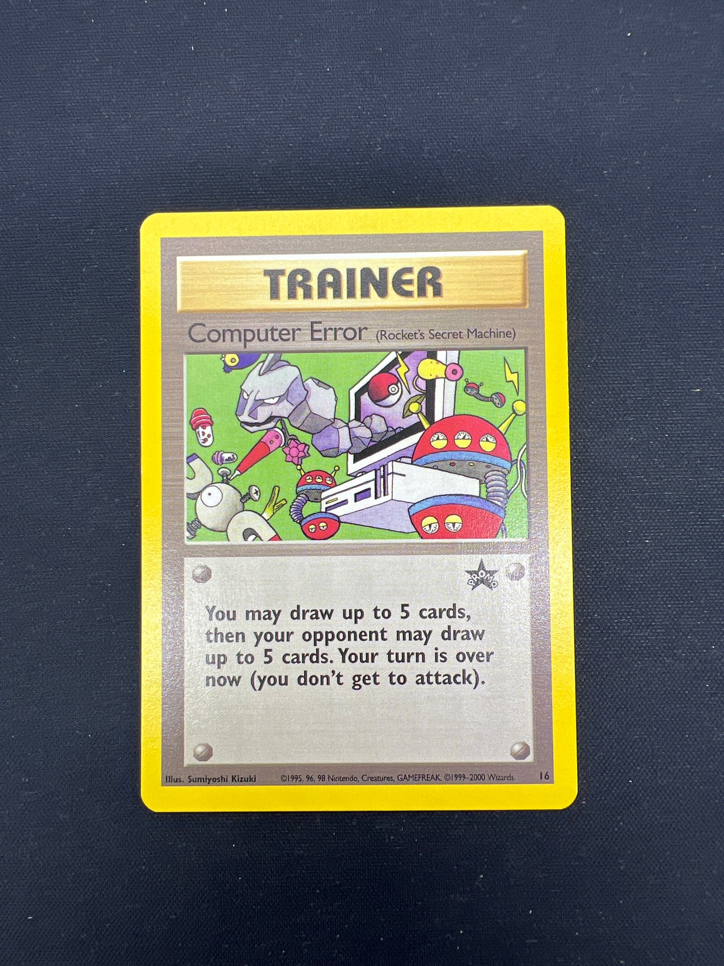 Auction Lot 132: Pokemon Cards Computer Error (Rocket's Secret Machine) WOTC Black Star Promo Conditions Vary