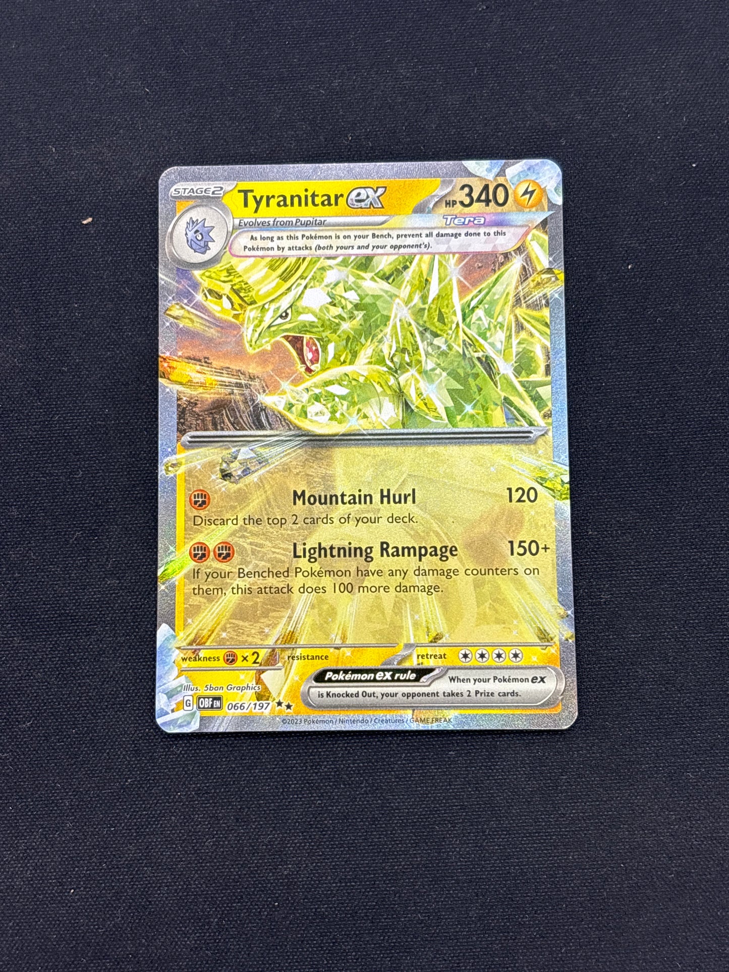 Auction Lot 236: Tyranitar EX Card Conditions Vary
