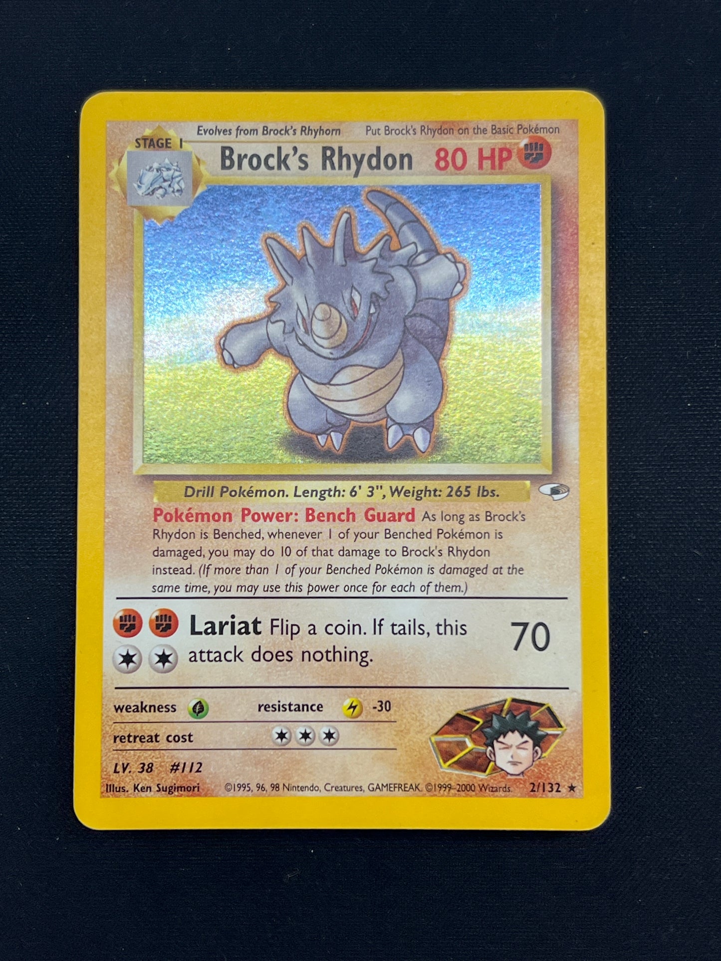 Auction Lot 270: Pokemon Cards Brock's Rhydon Holo Rare Gym Heroes Condition Vary