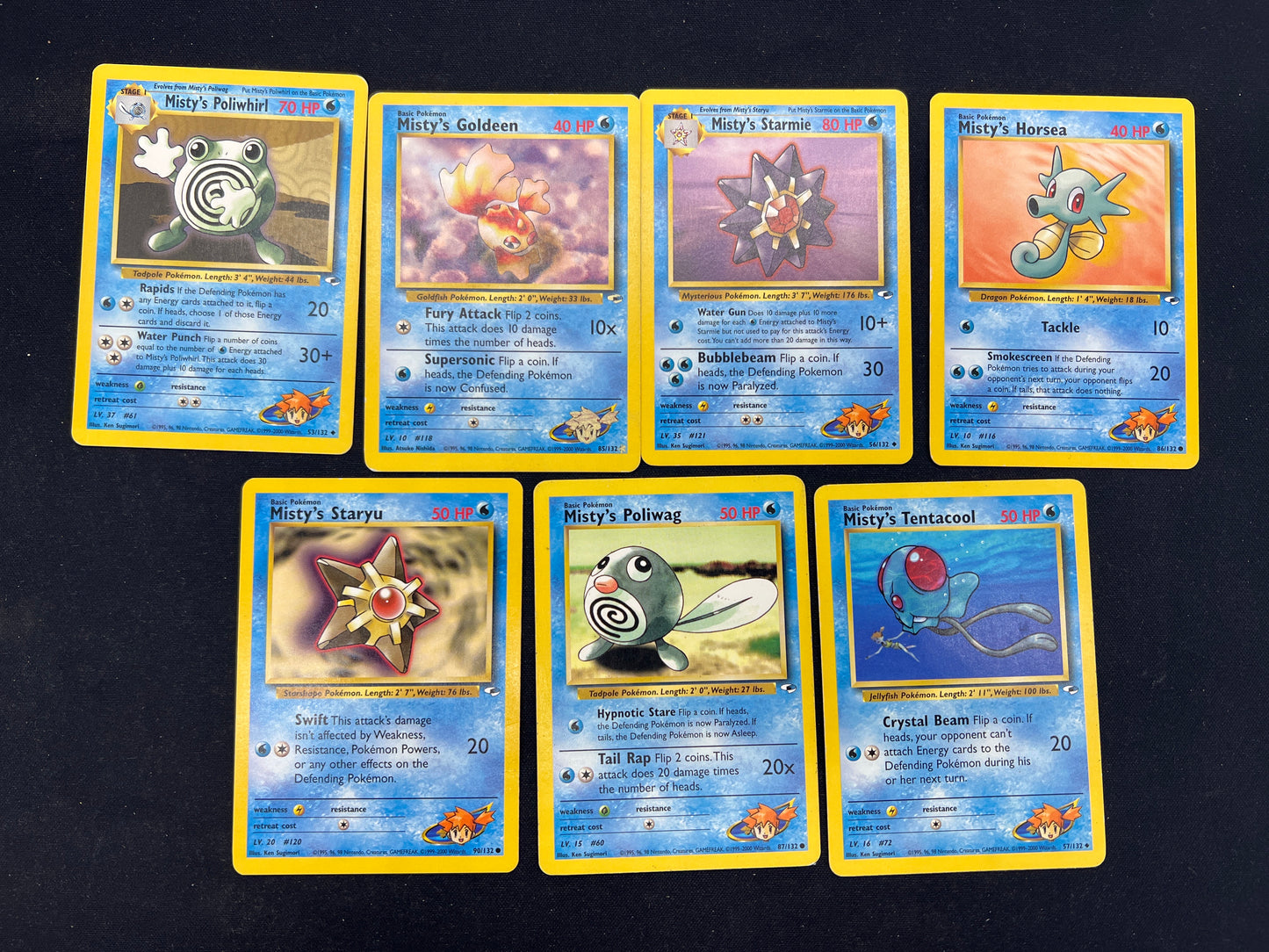 Auction Lot 71: Pokemon Cards Assorted Lot of 7 Misty's Pokemon Gym Challenge Conditions Vary