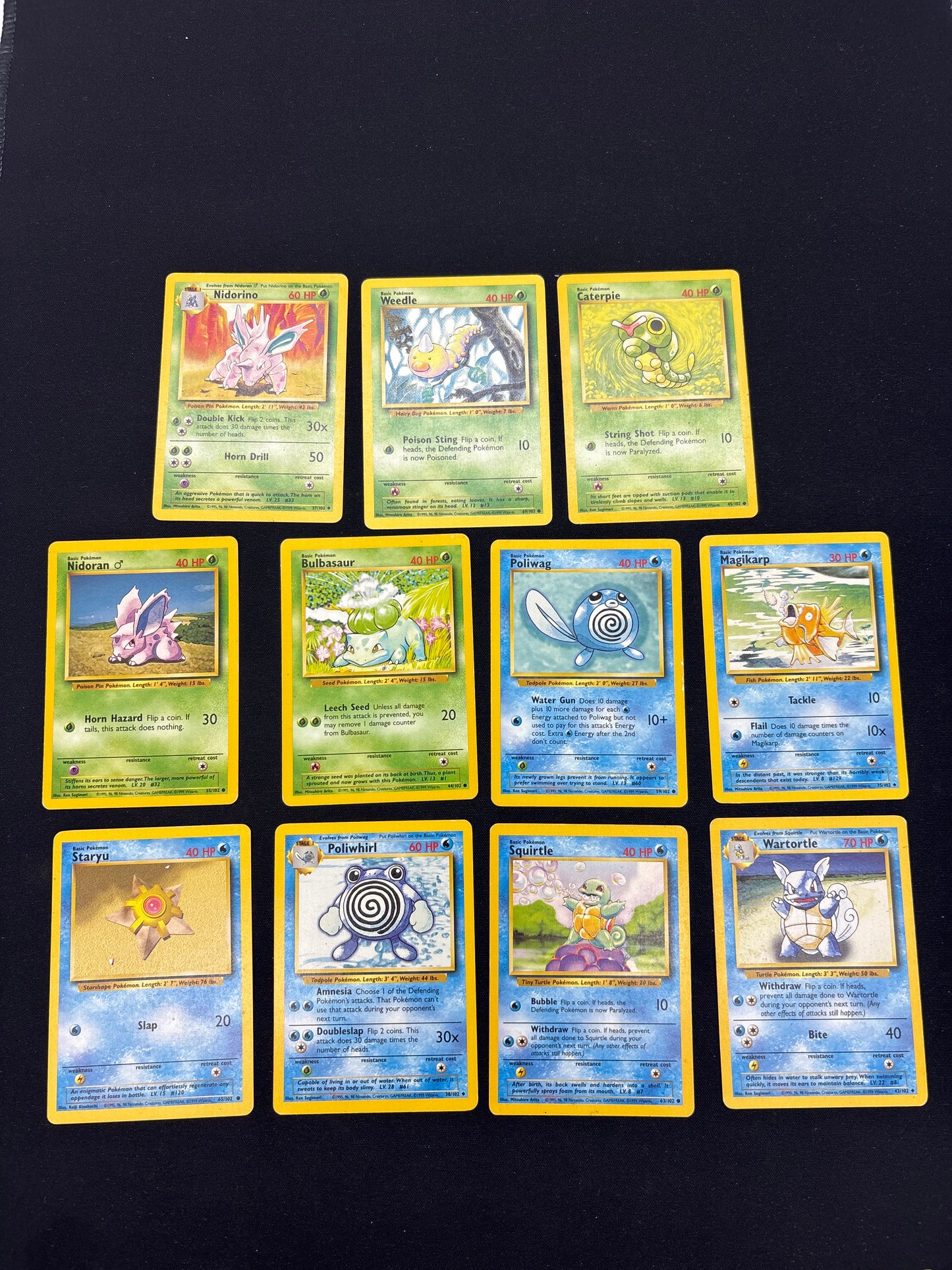 Auction Lot 58: Pokemon 11 Card Lot Base Set Conditions Vary