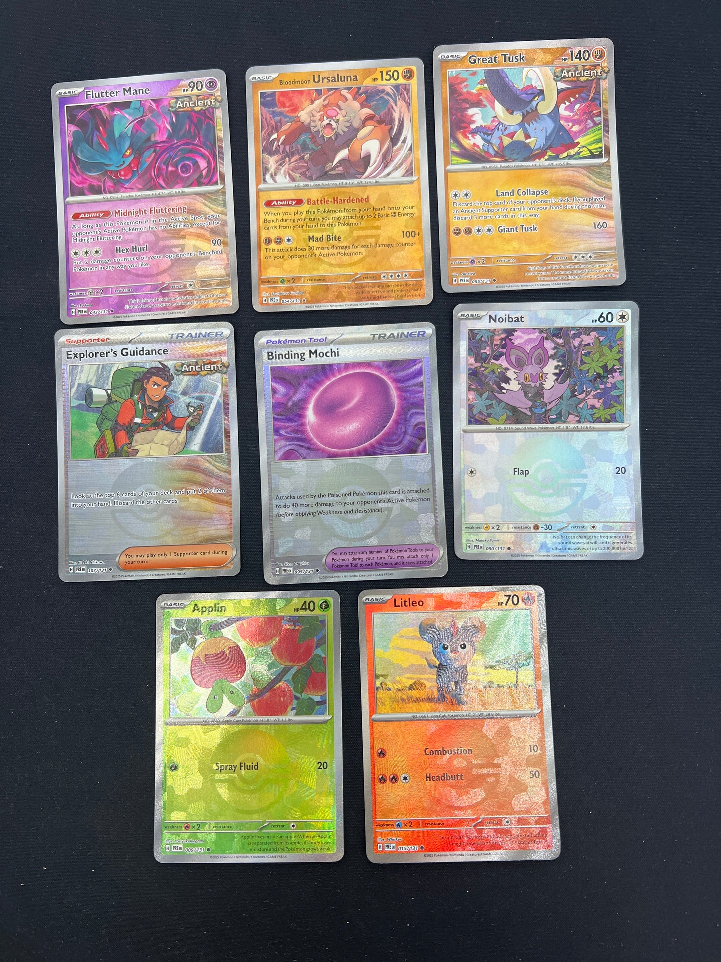 Auction Lot 97: Pokemon Cards Lot of 8 Assorted Prismatic Evolutions Pokeball Pattern Conditions Vary