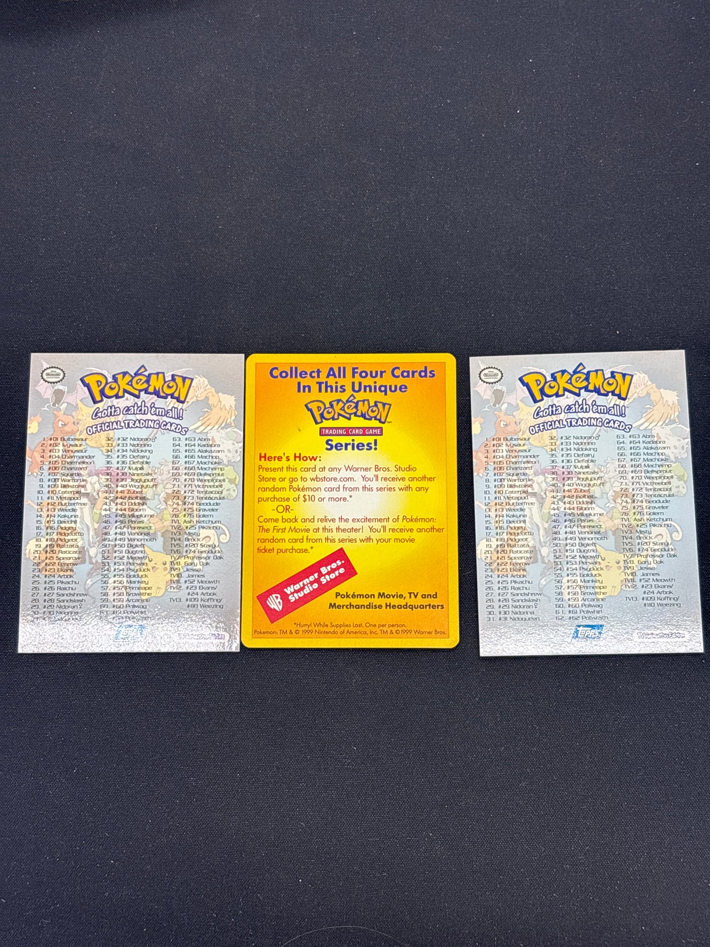 Auction Lot 404: Pokemon Cards Lot of 3 Topps & WOTC Mew Promo Conditions Vary