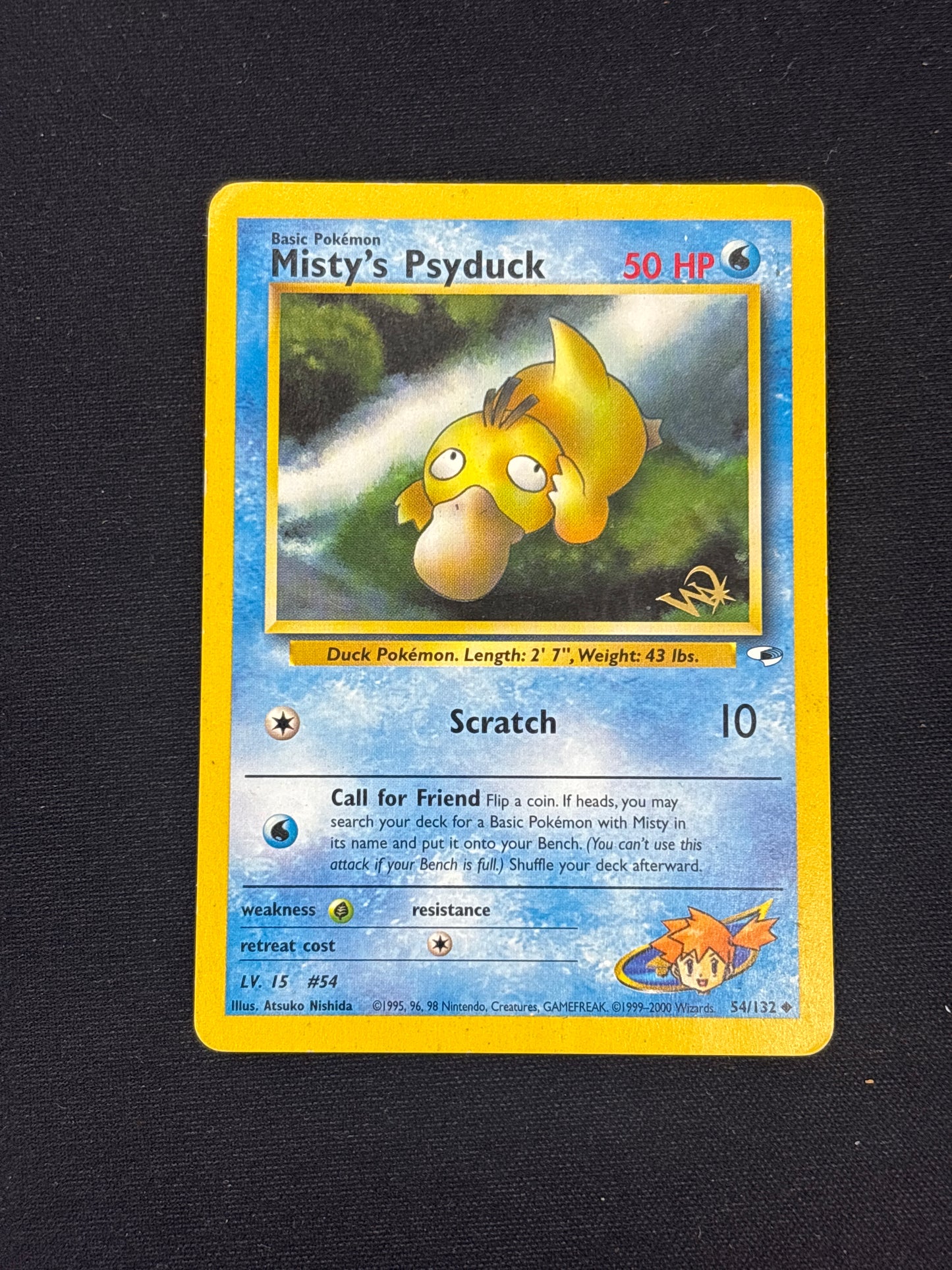 Auction Lot 62: Pokemon Misty’s Psyduck Wizard Stamped Promo Card Conditions Vary
